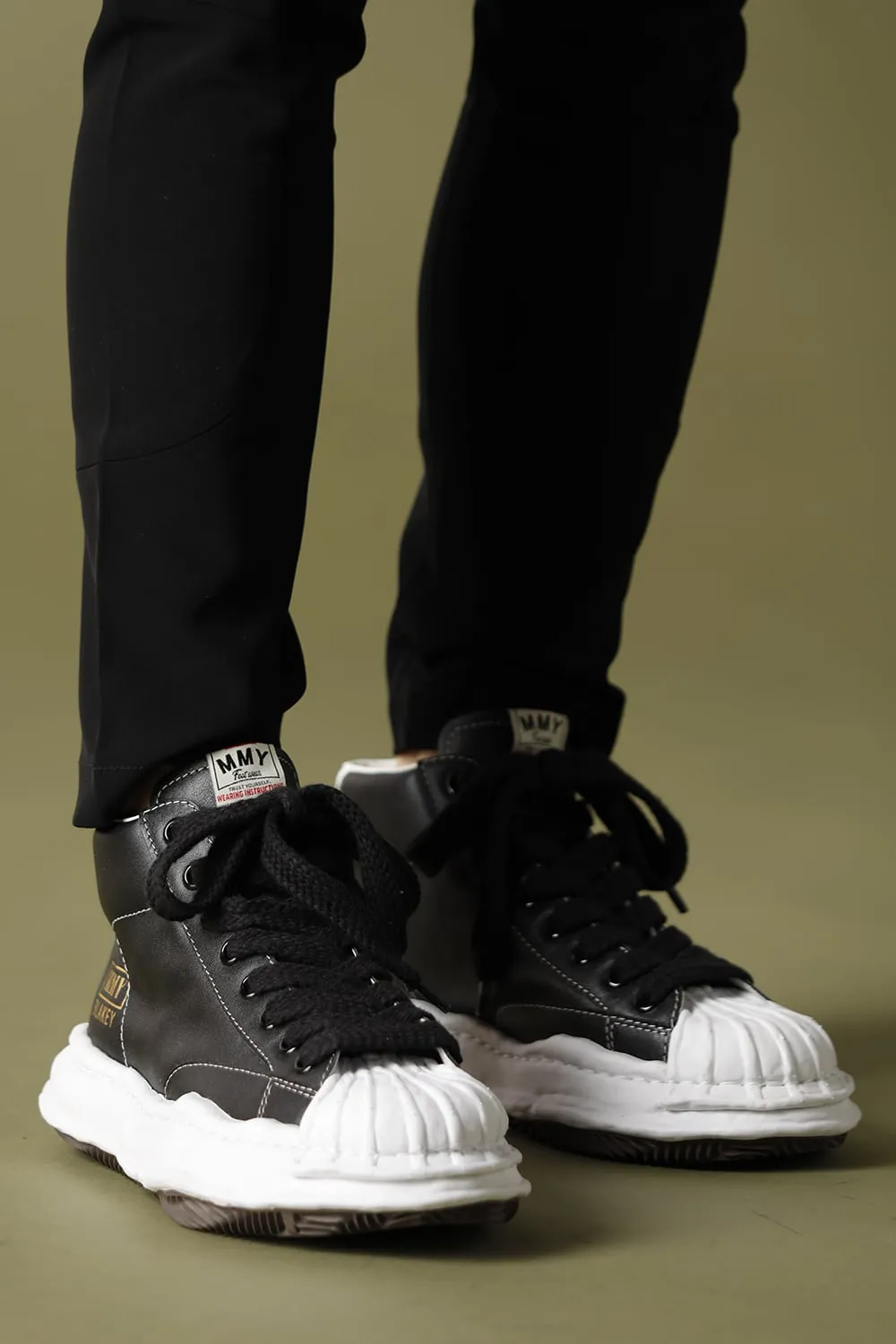 -BLAKEY High- Original STC sole leather Hi-top sneakers Black