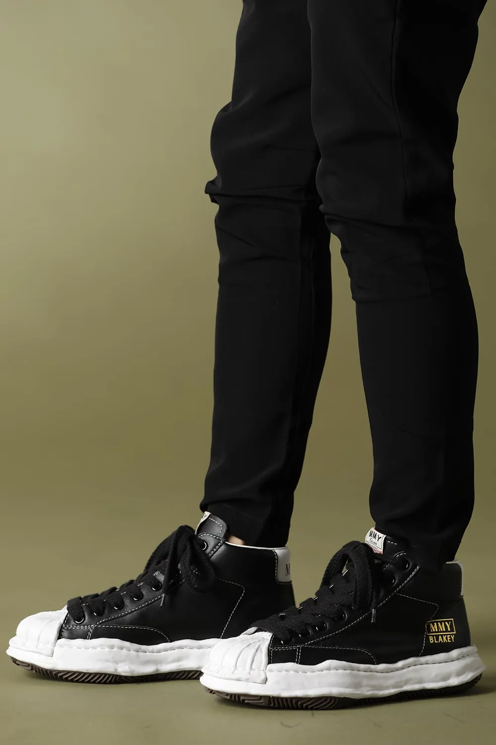 -BLAKEY High- Original STC sole leather Hi-top sneakers Black