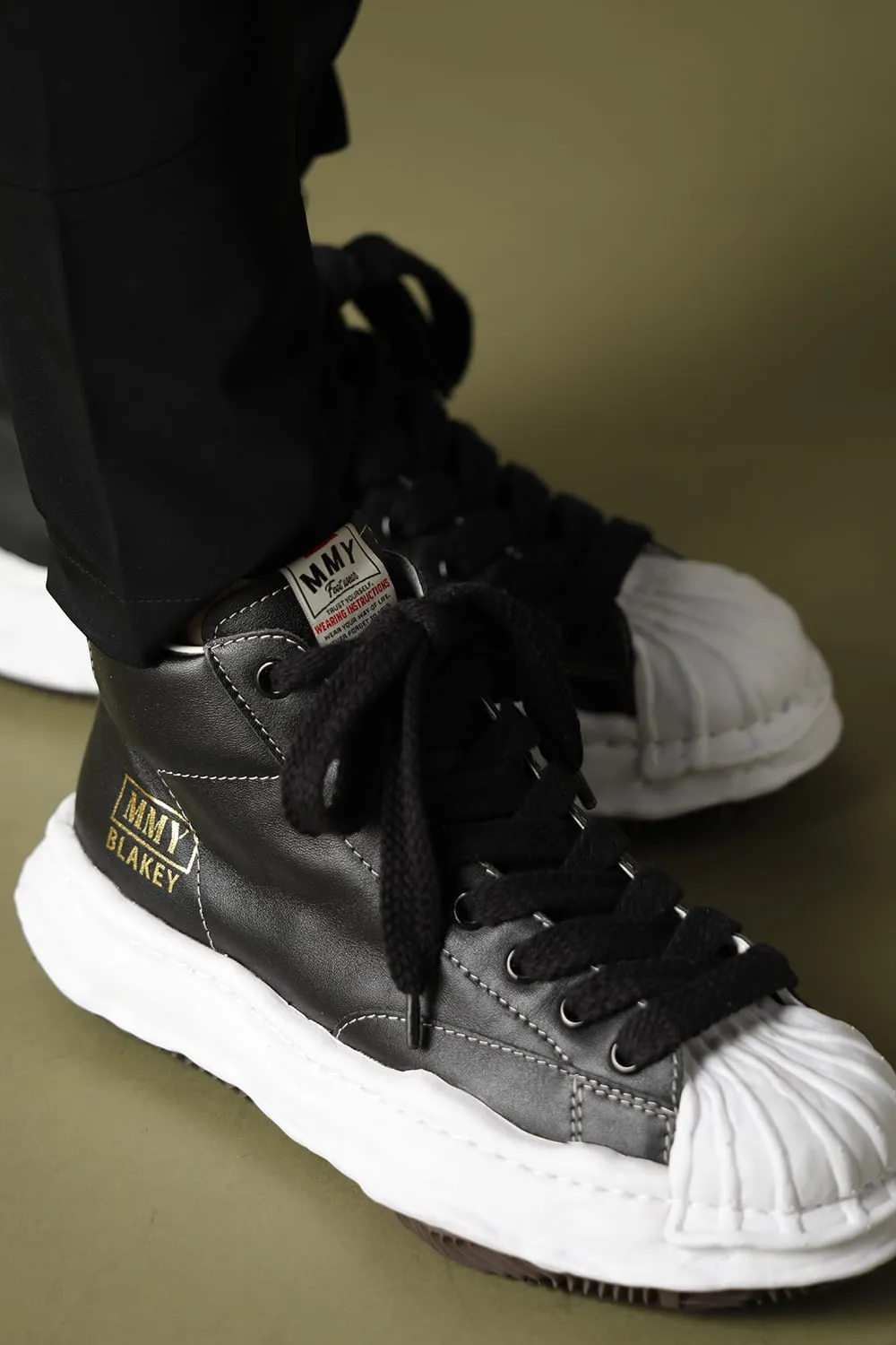 -BLAKEY High- Original STC sole leather Hi-top sneakers Black