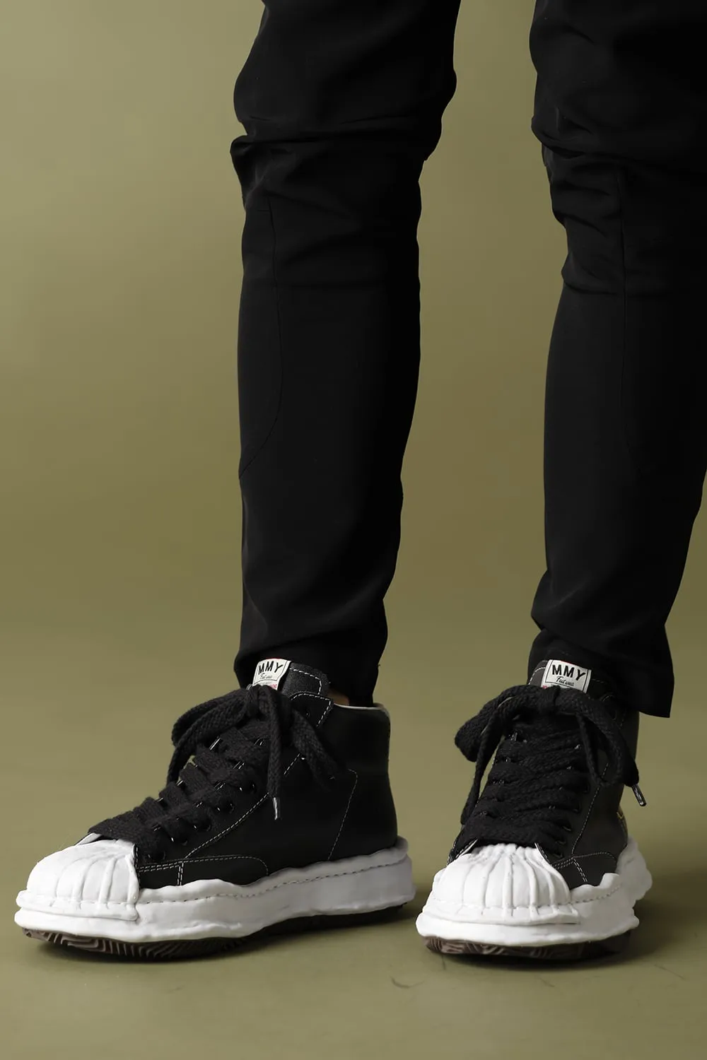 -BLAKEY High- Original STC sole leather Hi-top sneakers Black