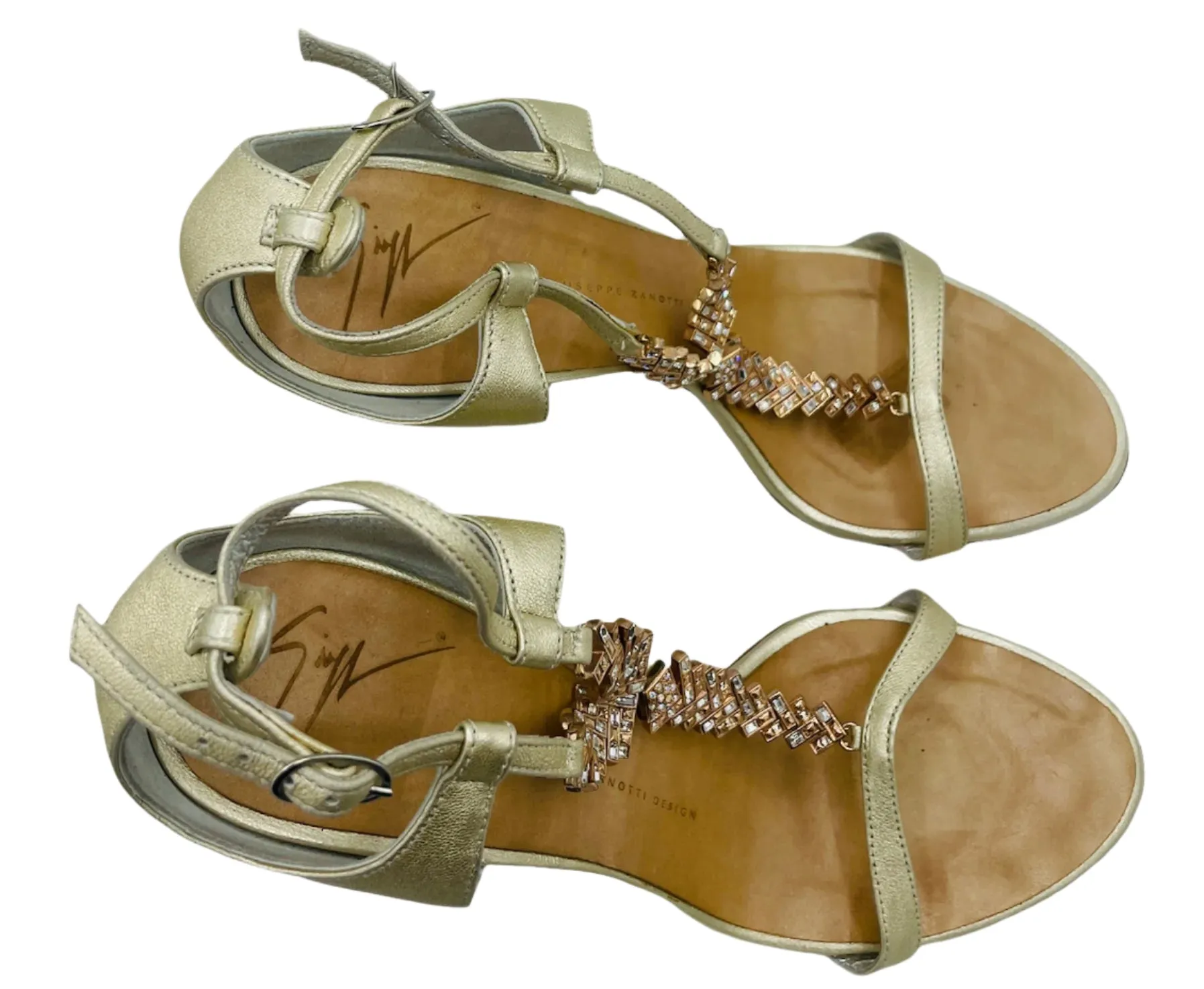 2000s Giuseppi Zanotti Sexy Jeweled Ankle Strap Stilettos