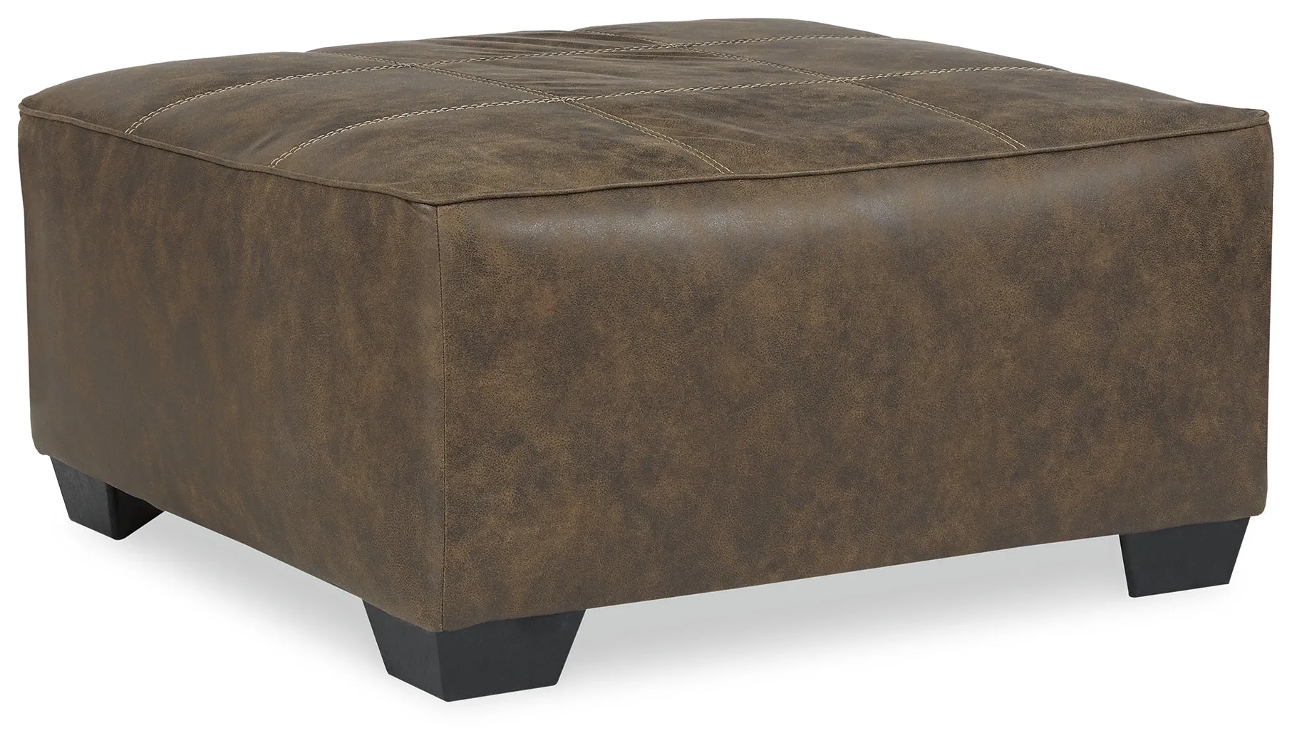 Abalone 3-Piece Sectional with Ottoman in Chocolate