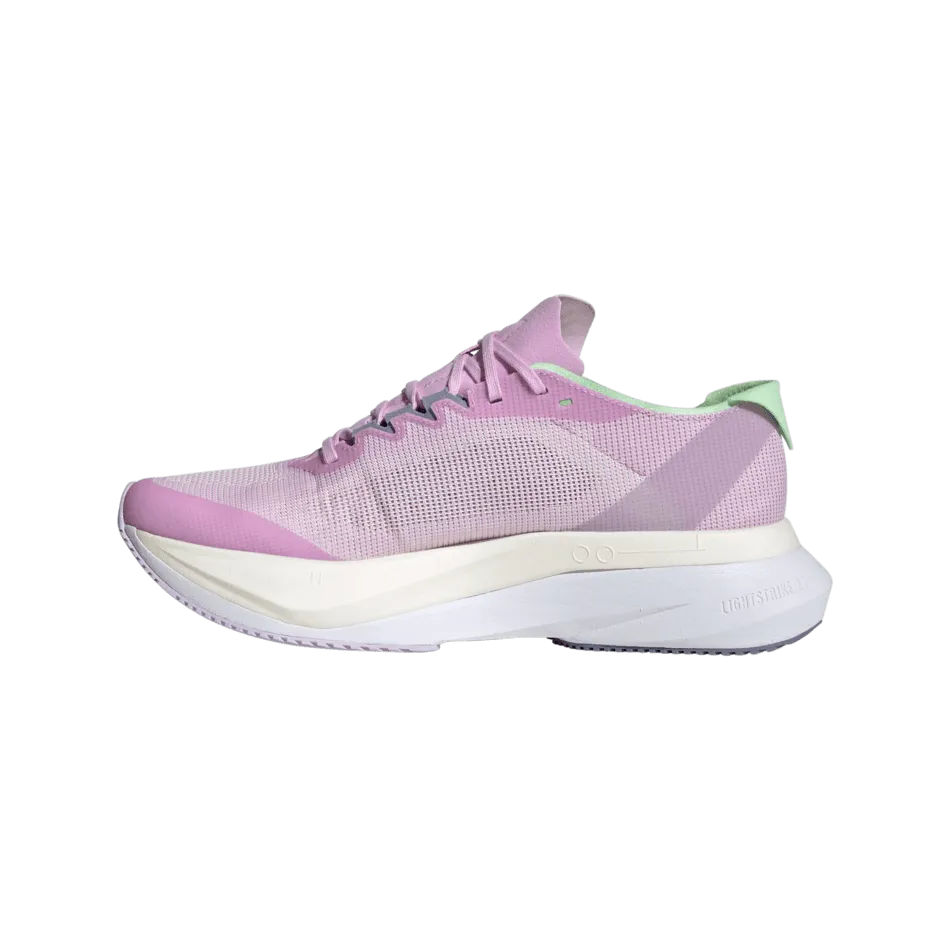 Adidas Women's Adizero Boston 12 Running Shoes in Bliss Lilac/Zero Metallic/Semi Green SS24