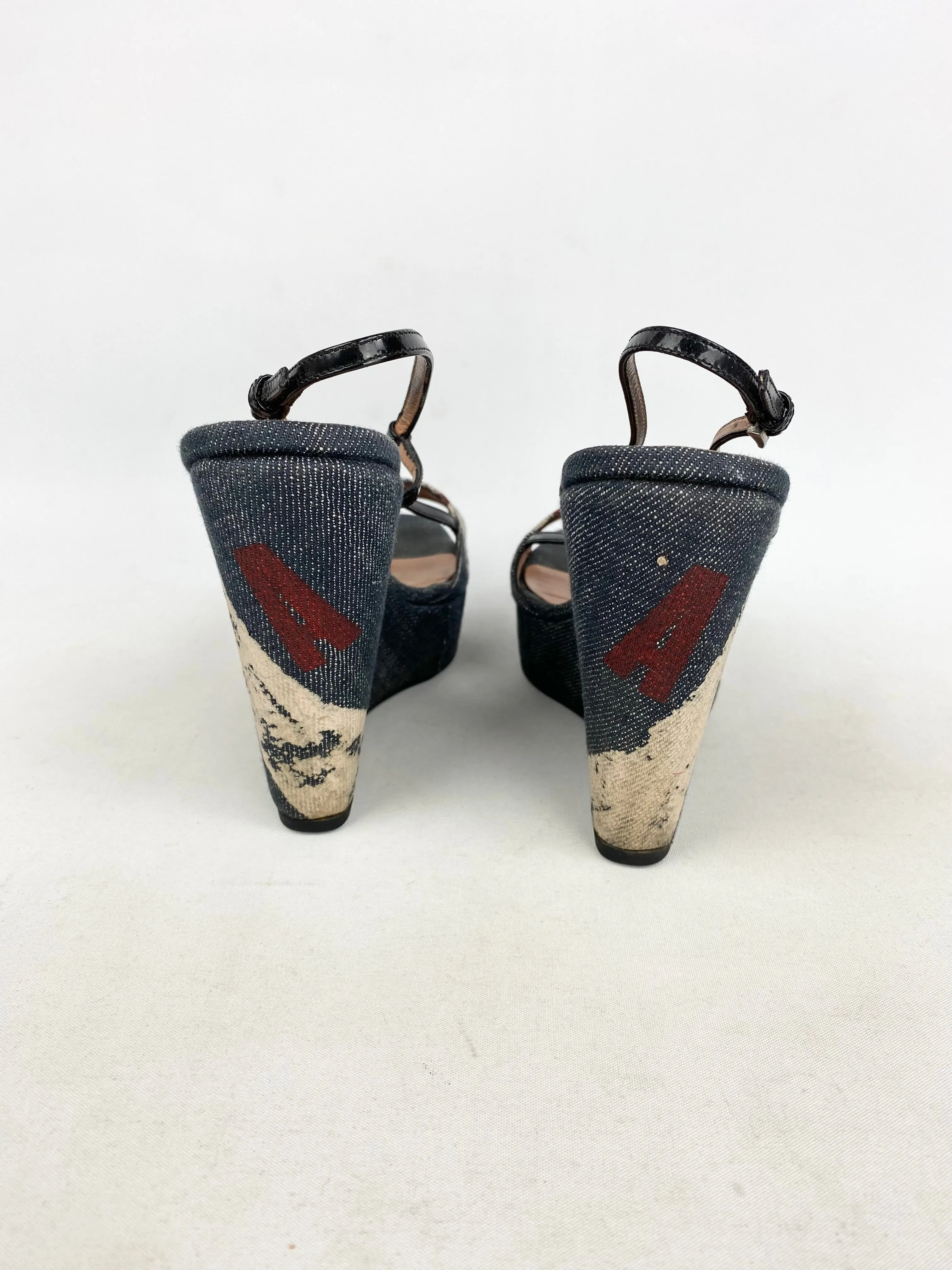 ALAÏA Paris Denim Wedges - EU 40