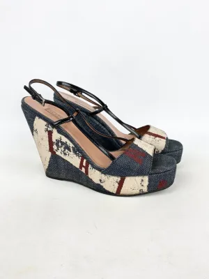 ALAÏA Paris Denim Wedges - EU 40