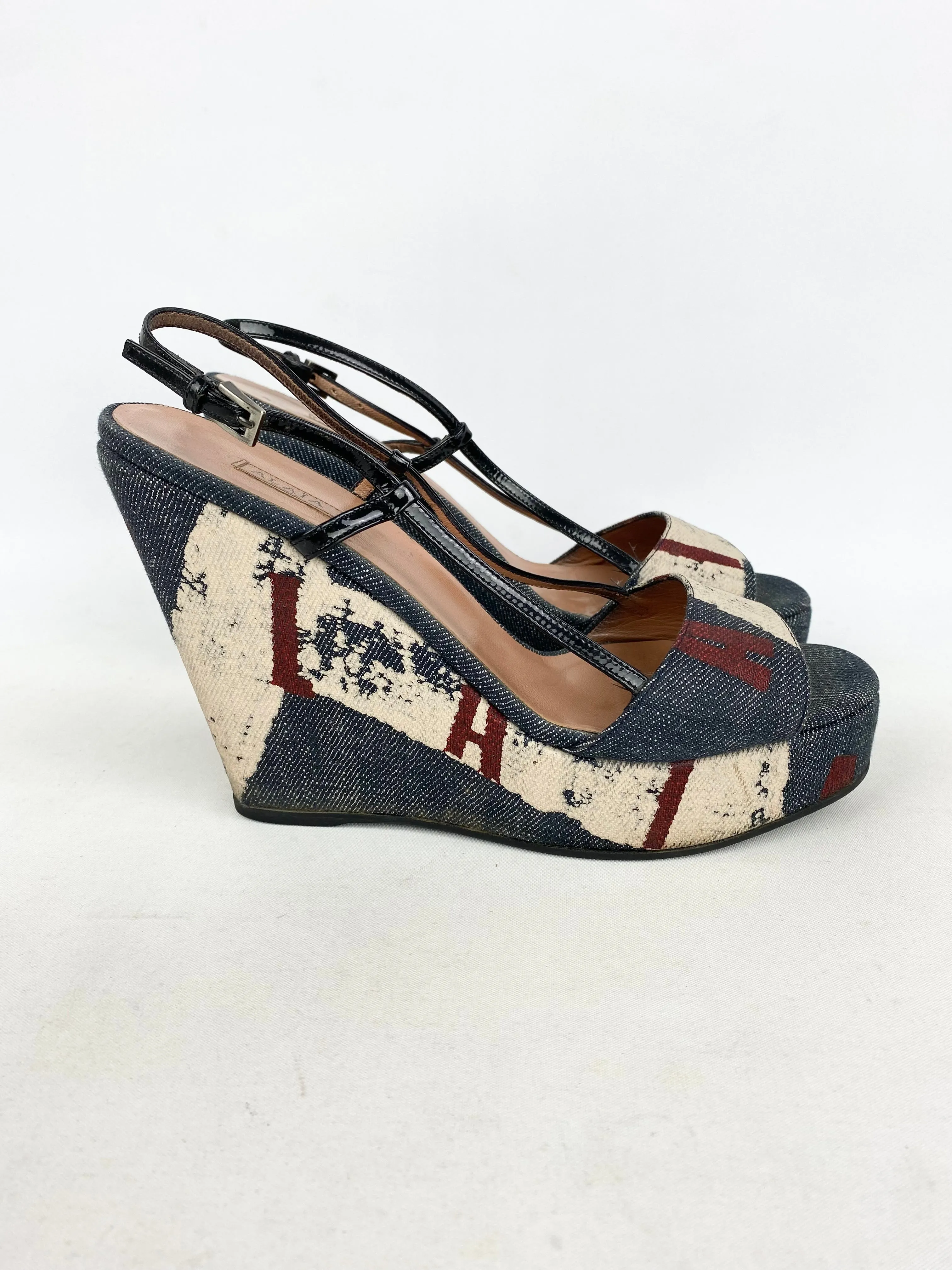 ALAÏA Paris Denim Wedges - EU 40
