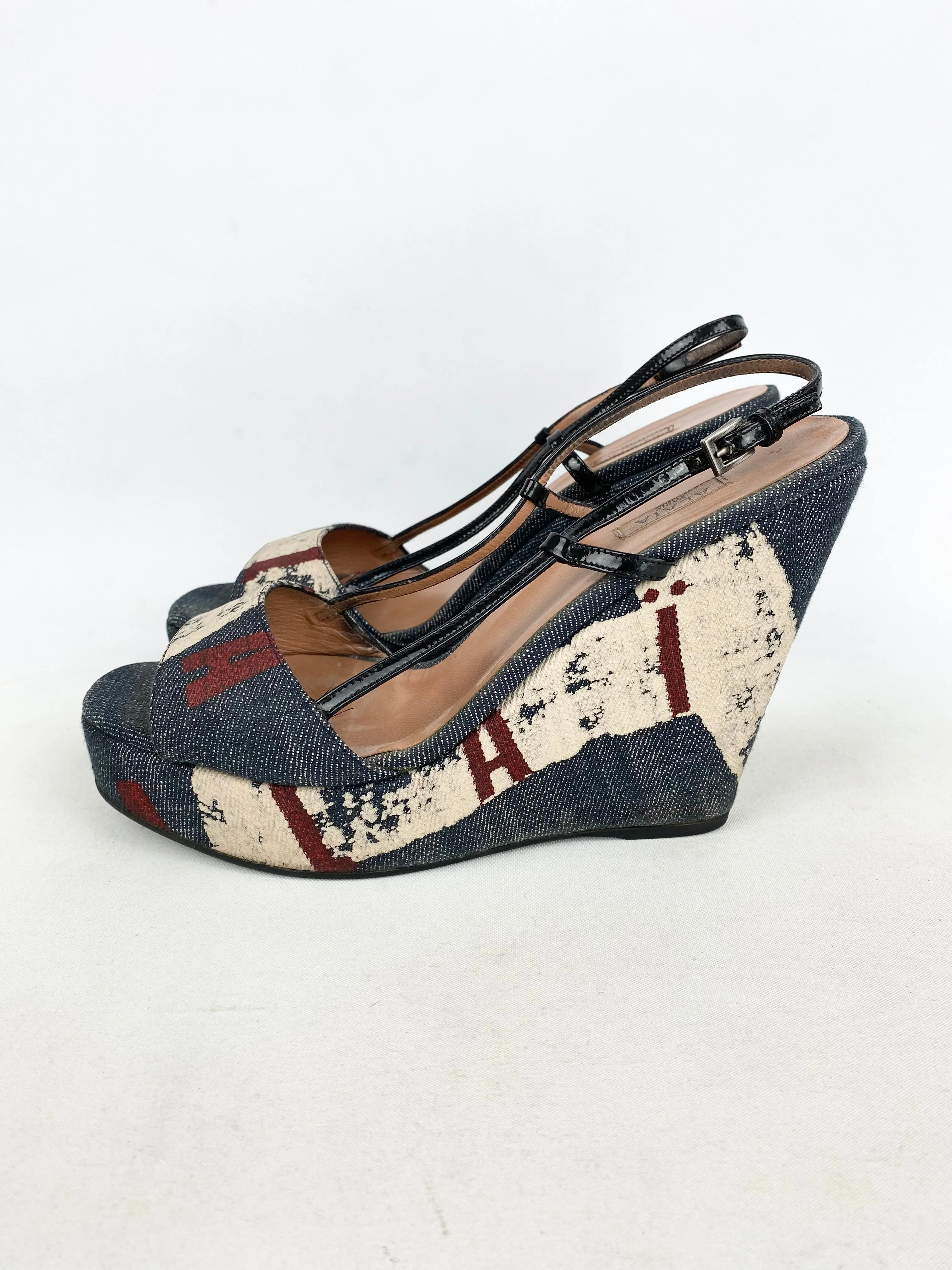 ALAÏA Paris Denim Wedges - EU 40
