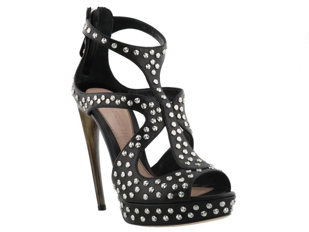 Alexander McQueen Studded Stiletto Sandals