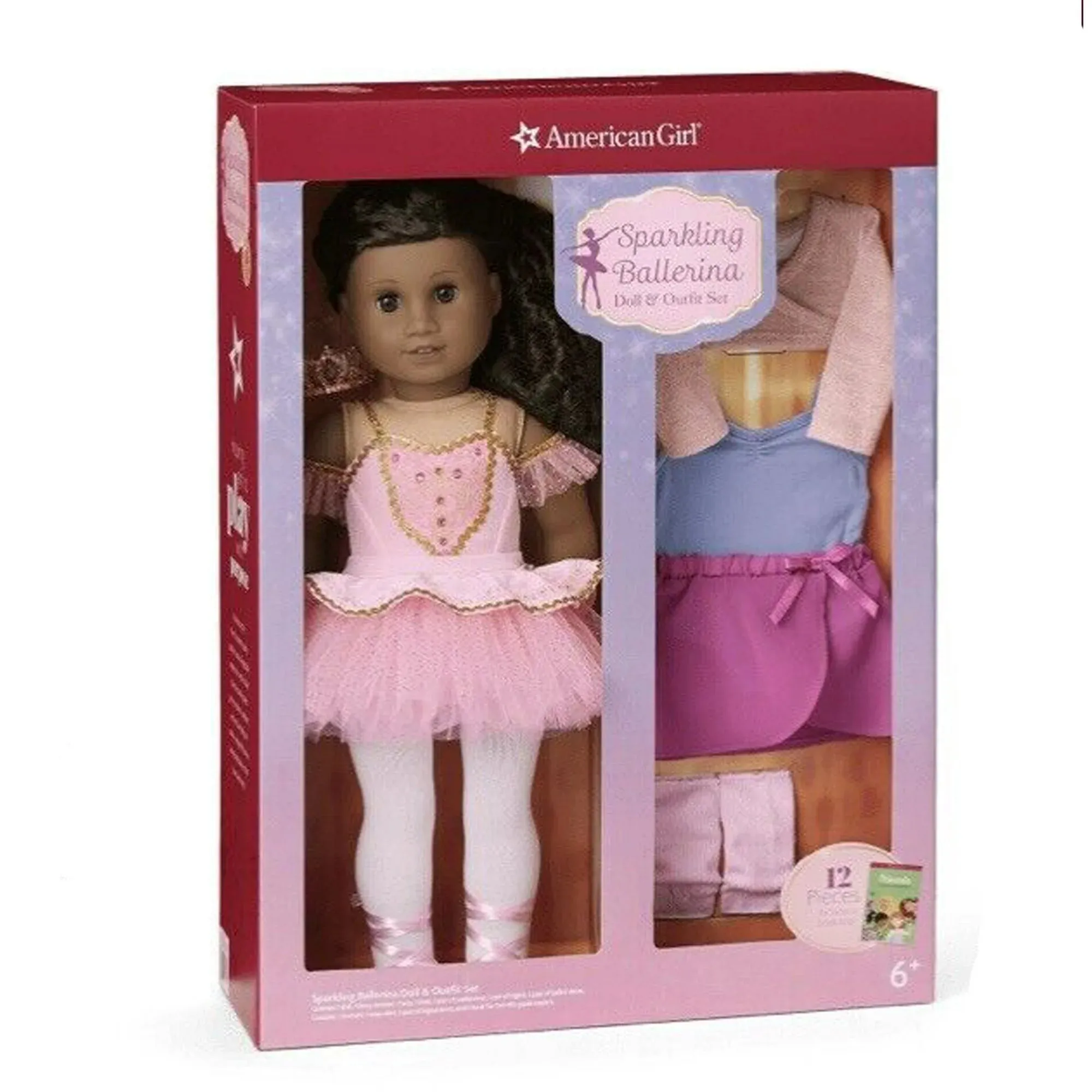 American Girl Doll Sparkling Ballerina Doll and Outfit Set Dark Skin Black Hair Truly Me 18