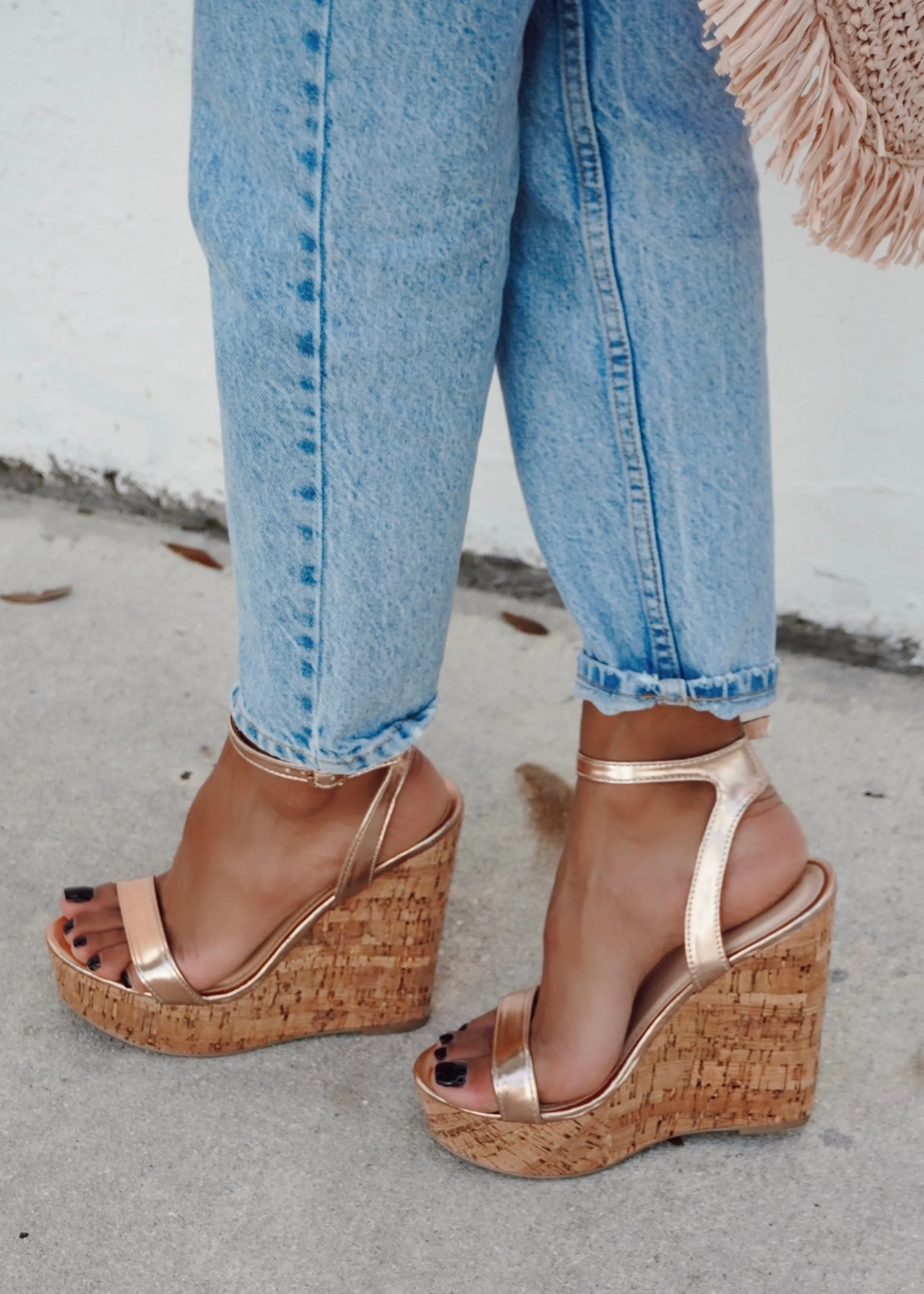 Amora Rose Gold Wedges