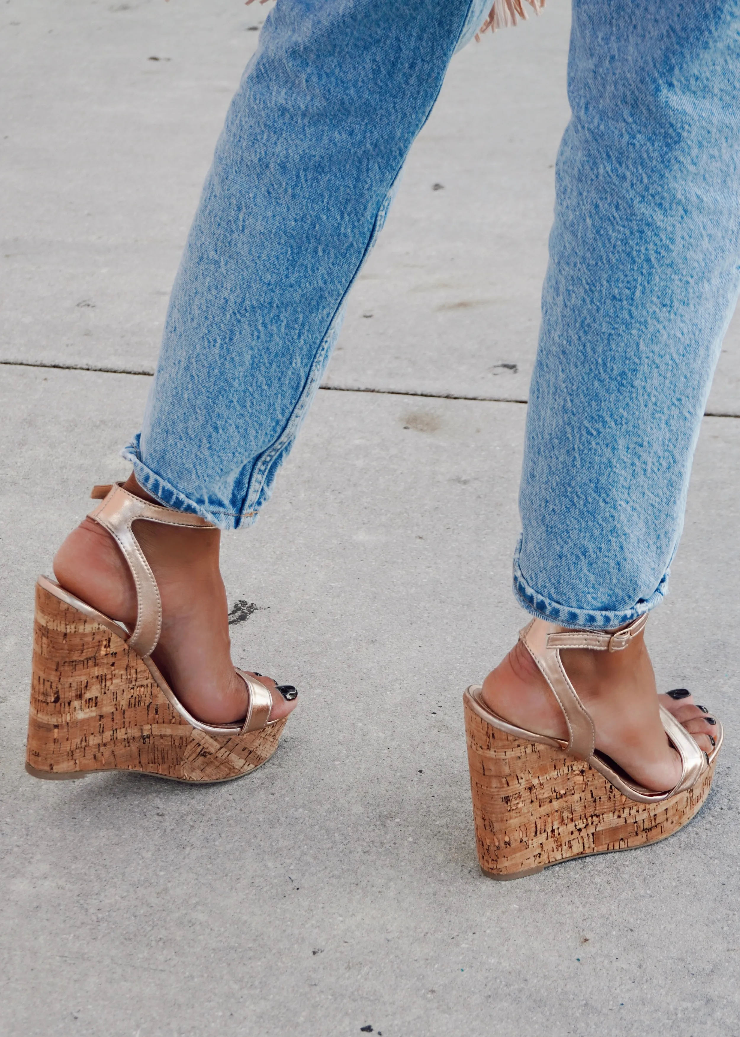 Amora Rose Gold Wedges