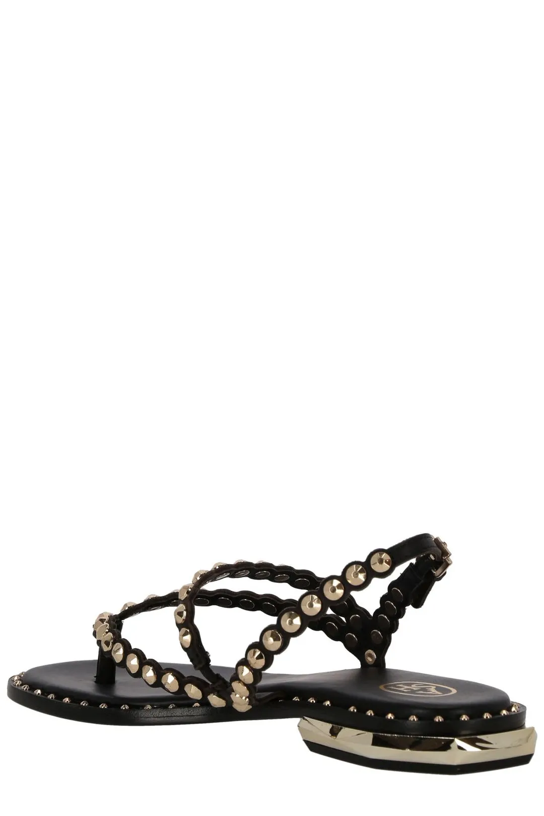 Ash Patchy Studded Buckle Fastened Sandals