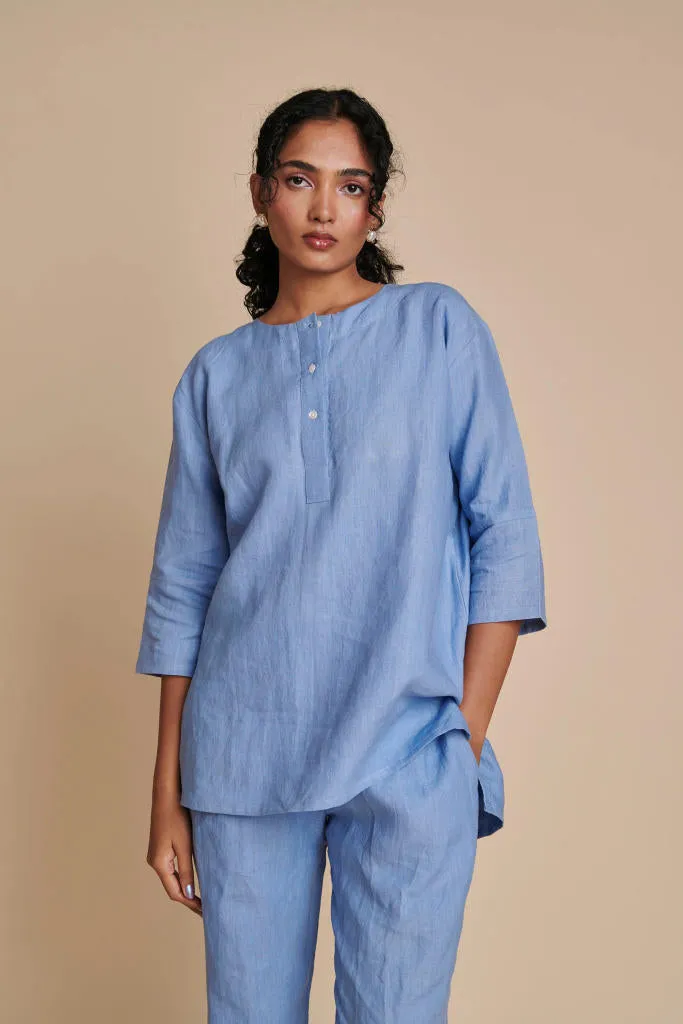 Ashwem Linen Short Kurta Set