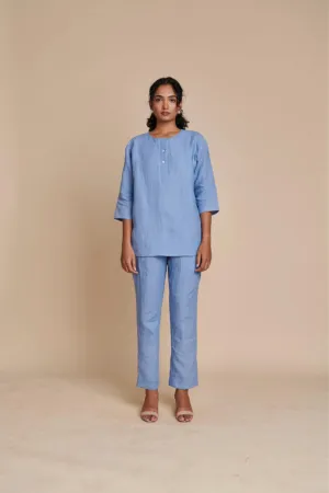 Ashwem Linen Short Kurta Set