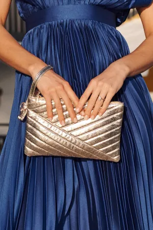 August   Delilah Mauriel Clutch In Gold