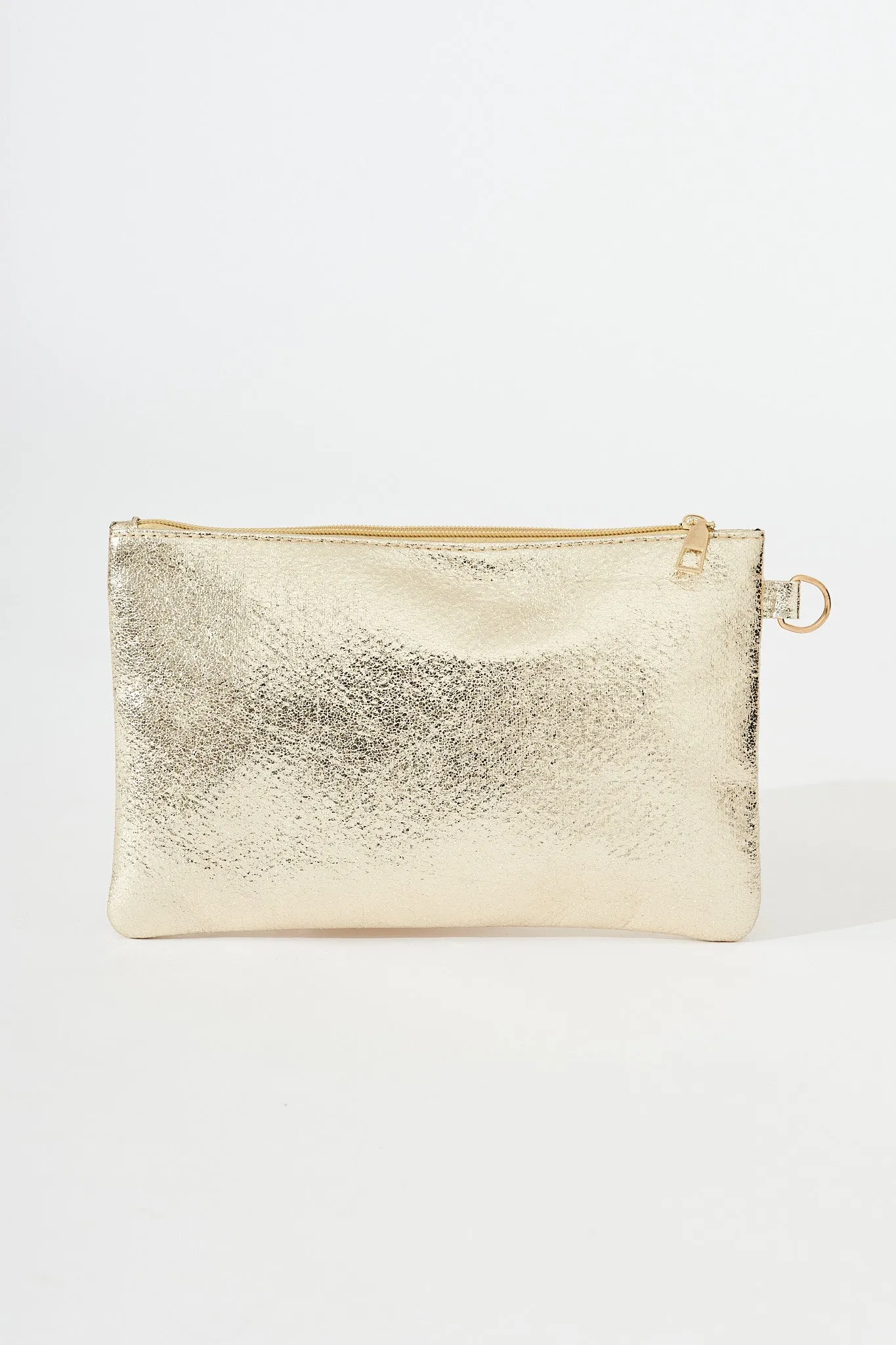 August   Delilah Mauriel Clutch In Gold
