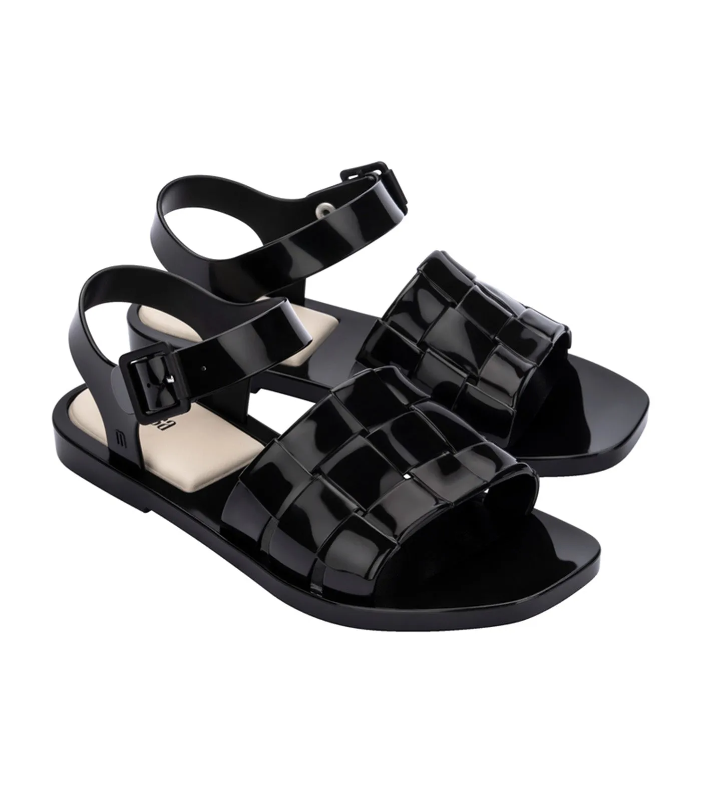 Basket Sandal Black/Beige