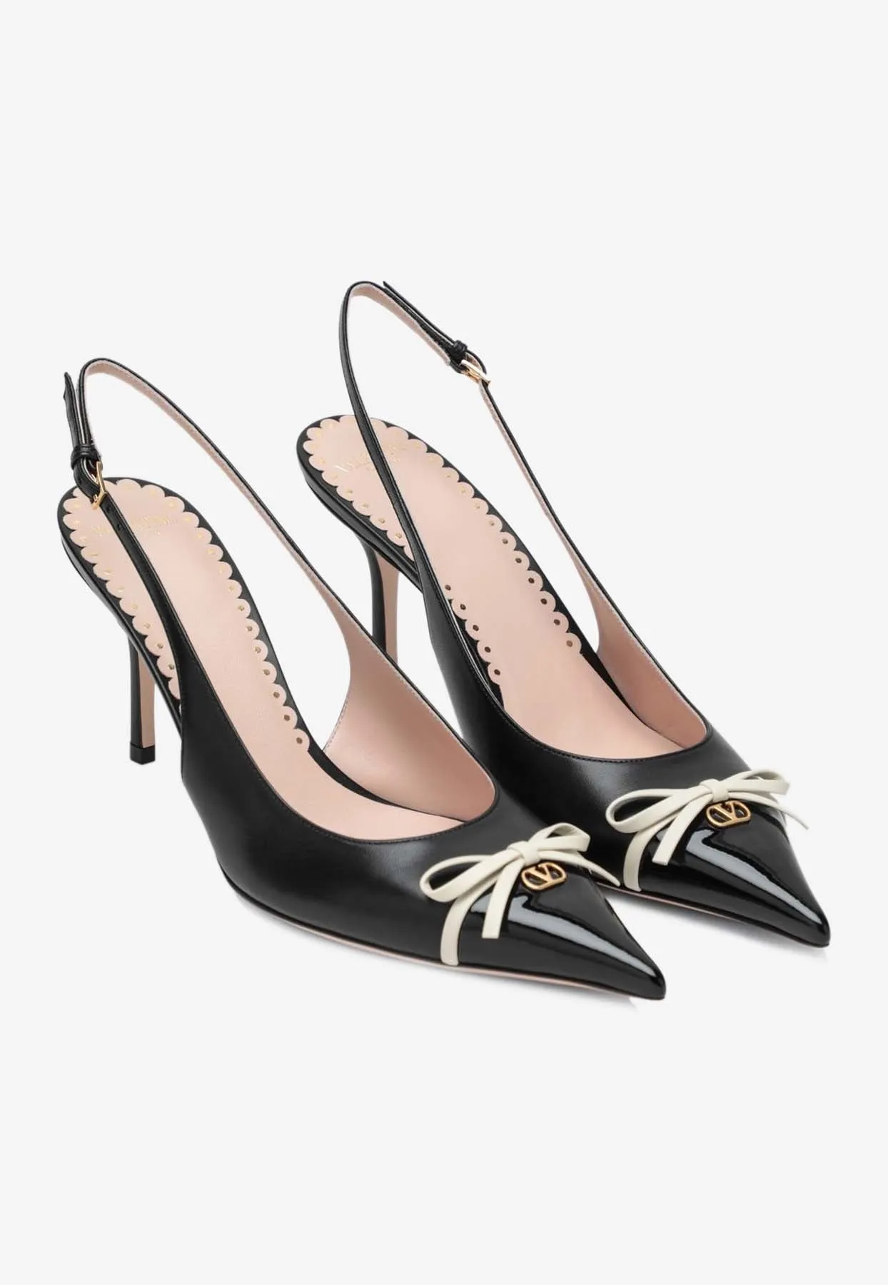 Bepoiny 80 Leather Slingback Pumps