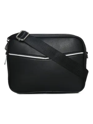 Black PU Long Sling Bag