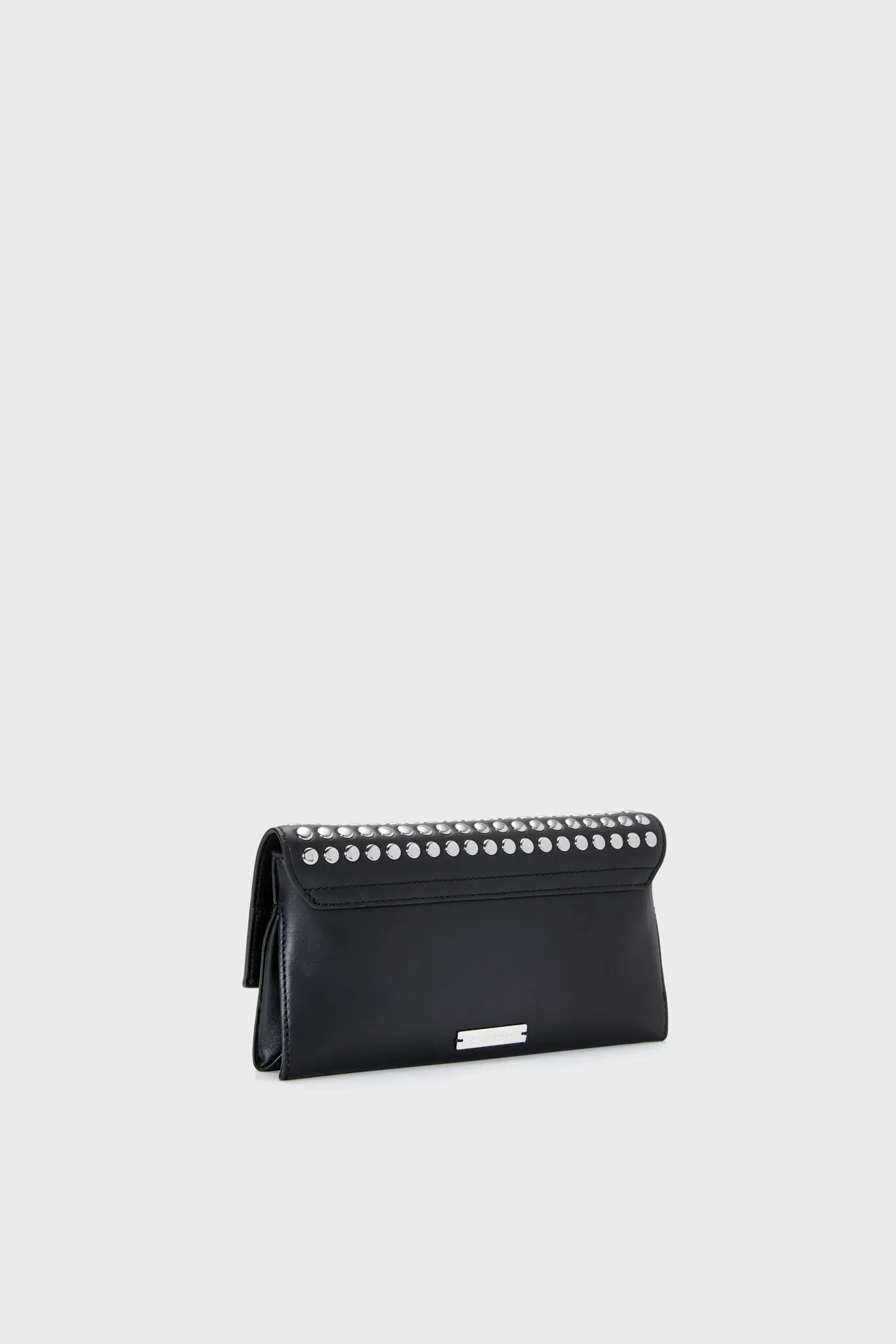 Black Silver Studded Charlee Clutch
