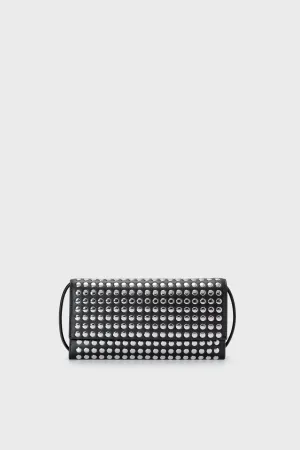 Black Silver Studded Charlee Clutch