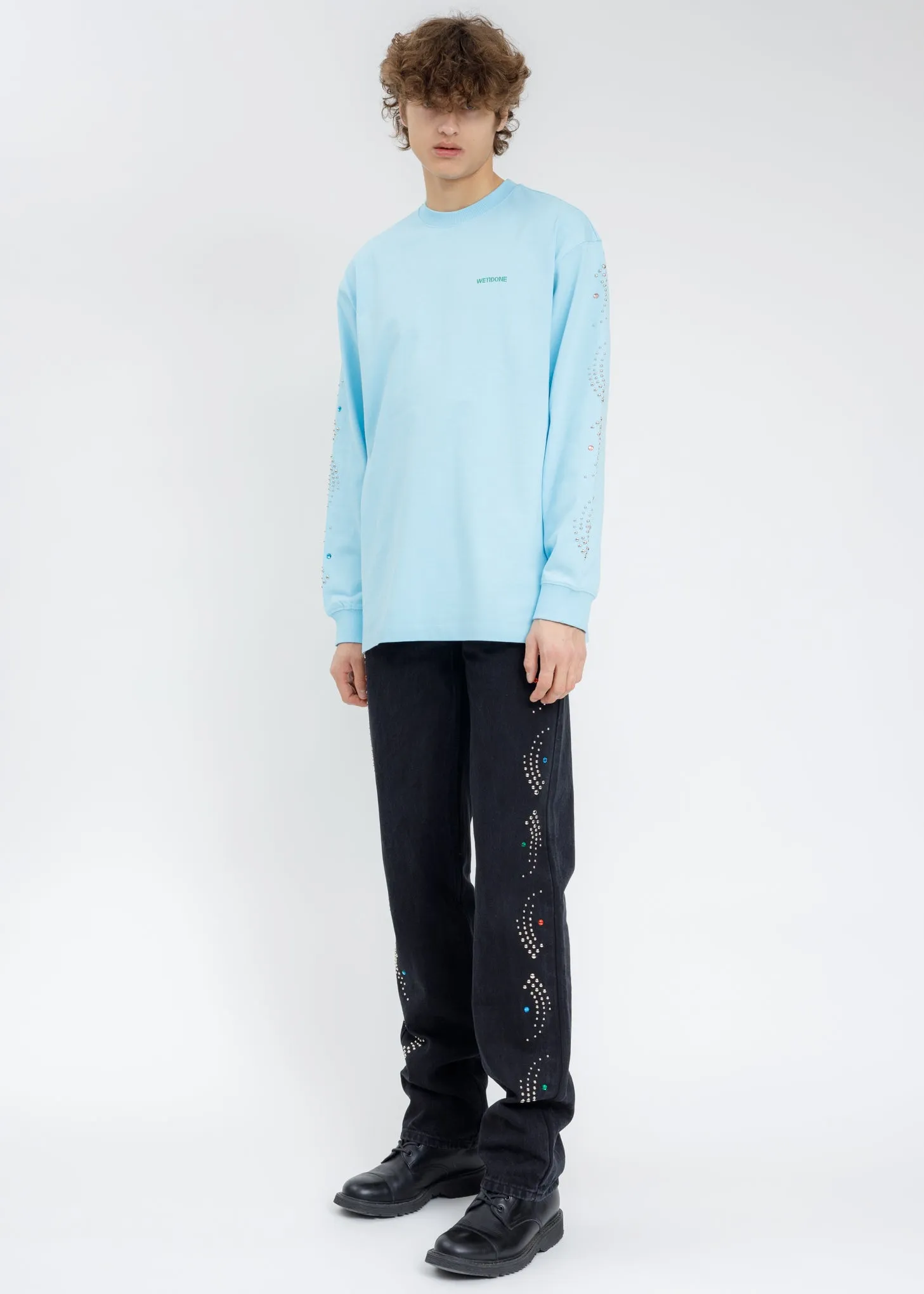 Black Stud Artwork Pants