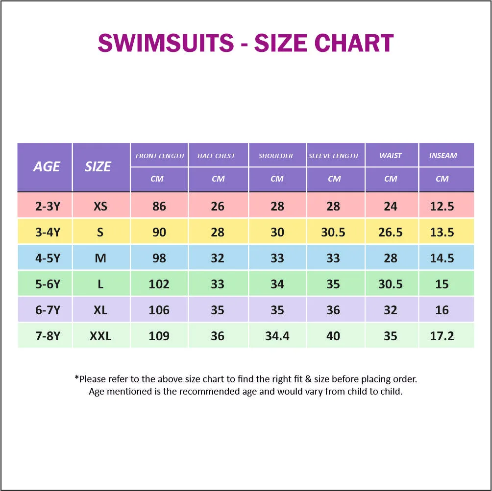 Blue Printed SleevesTeal & Orange Full Length Scuba Swimsuit 2.5mm Neoprene   Swimwear for water adventures for Teens and Adults