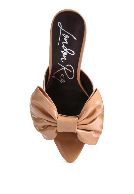 Blue Zone Planet |  Mia's My Time Patent Pu Bow Detail High-Heeled Sandal