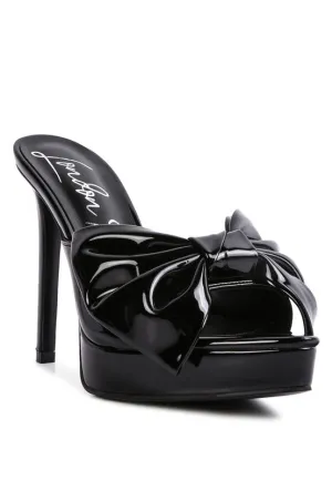 Blue Zone Planet |  Mia's My Time Patent Pu Bow Detail High-Heeled Sandal