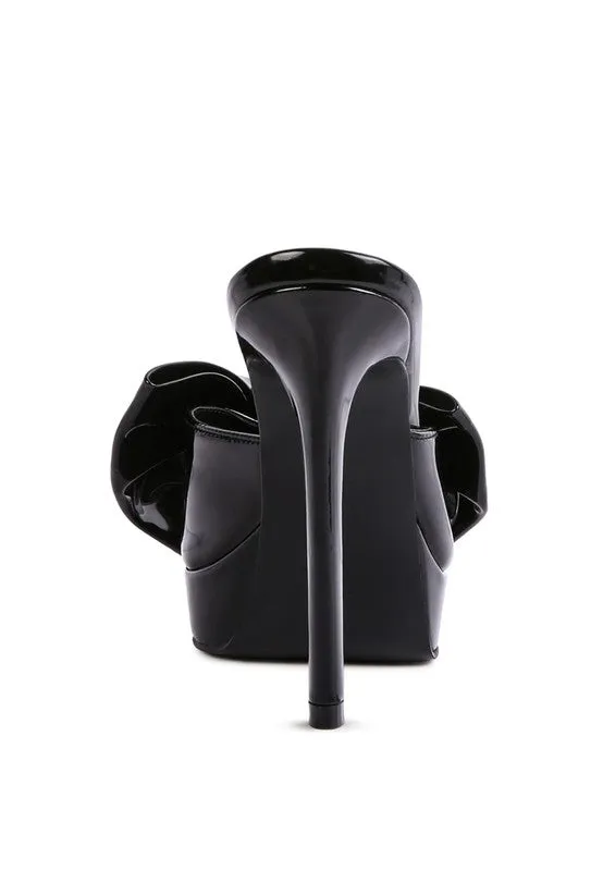 Blue Zone Planet |  Mia's My Time Patent Pu Bow Detail High-Heeled Sandal