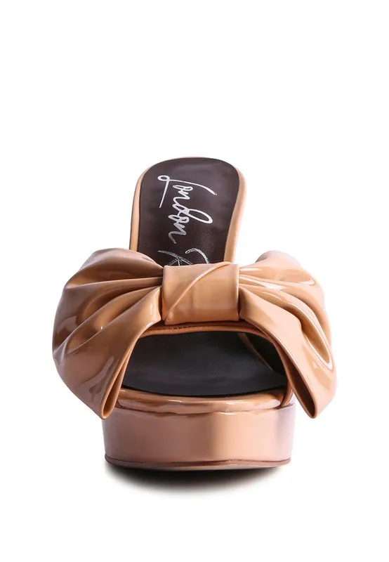 Blue Zone Planet |  Mia's My Time Patent Pu Bow Detail High-Heeled Sandal