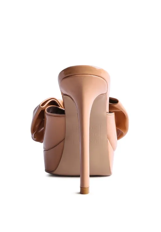 Blue Zone Planet |  Mia's My Time Patent Pu Bow Detail High-Heeled Sandal