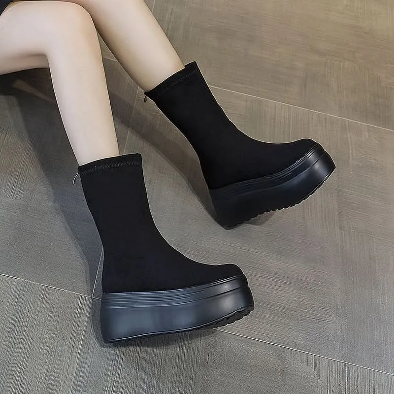 Buy Suede Platform Boots for Women | Chic & Comfortable Wedge Heels