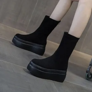 Buy Suede Platform Boots for Women | Chic & Comfortable Wedge Heels
