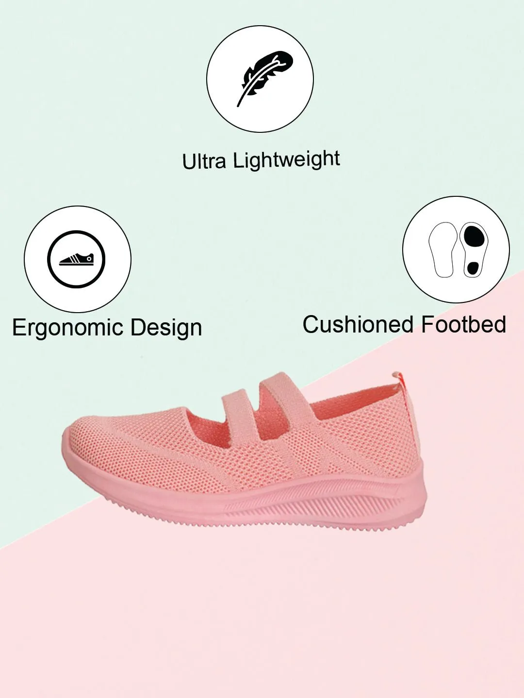 Chic Comfort Pink Knit Slip-On Shoes