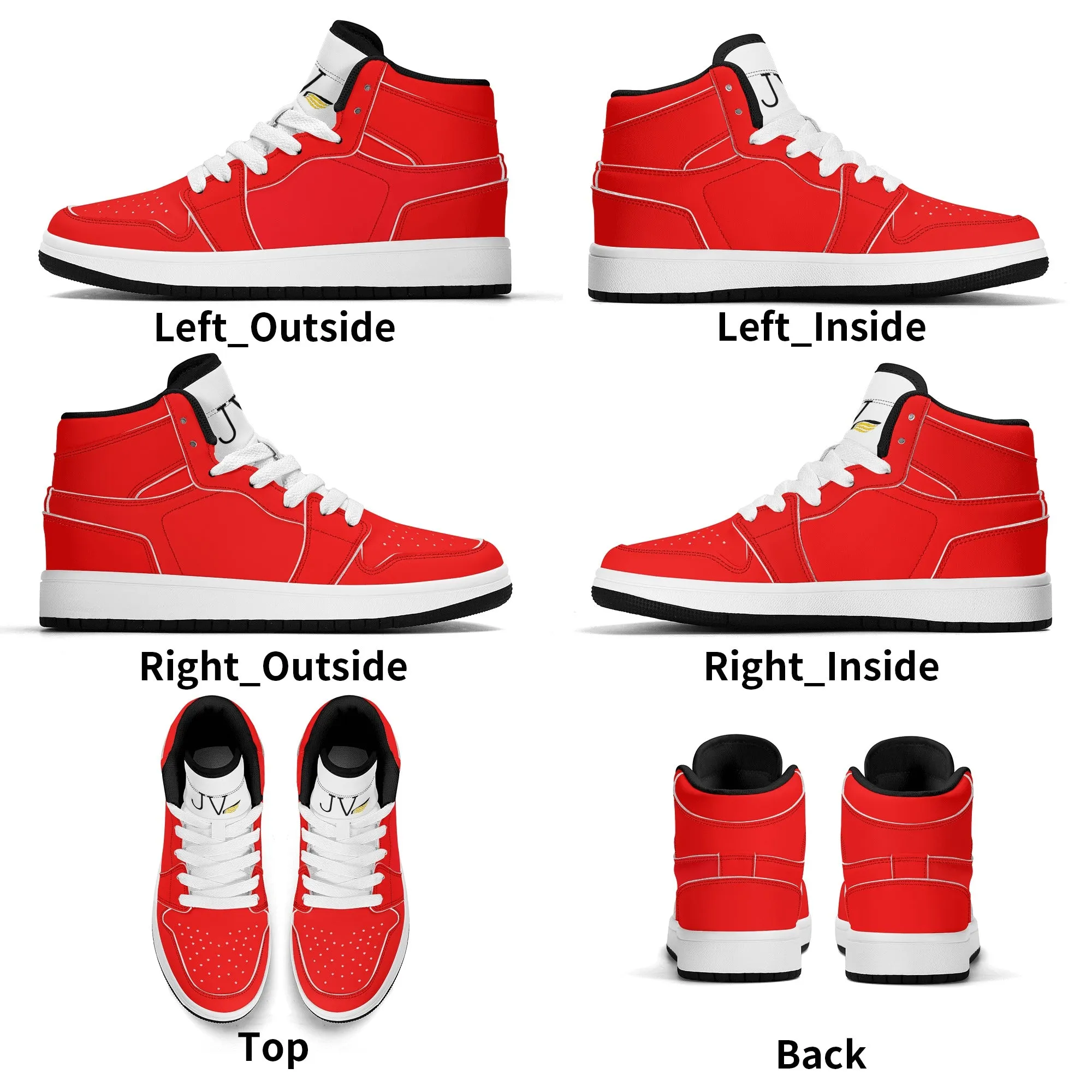 Children Premium High Top Leather Sneakers