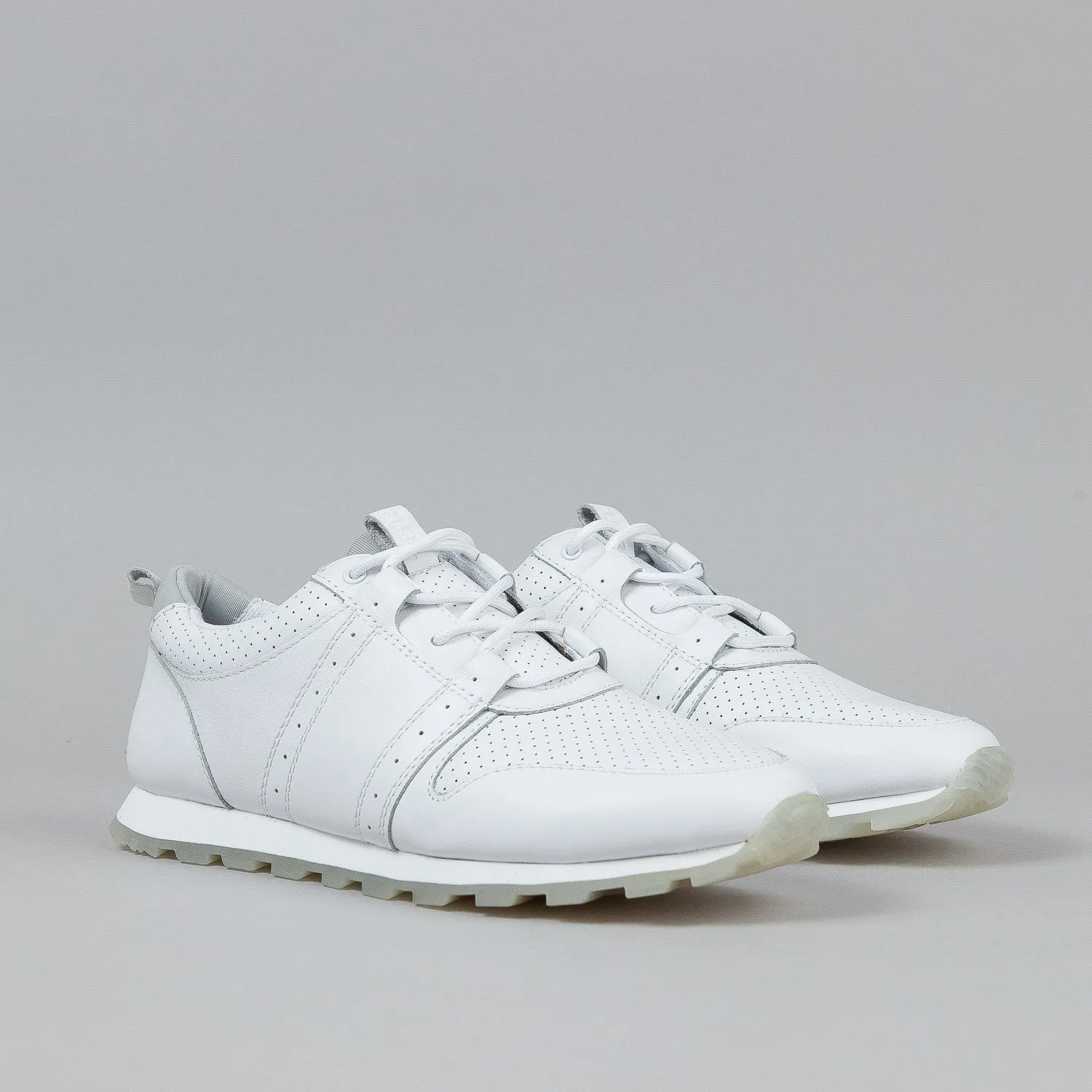 Clae Mills Shoes - White Tumbled Leather