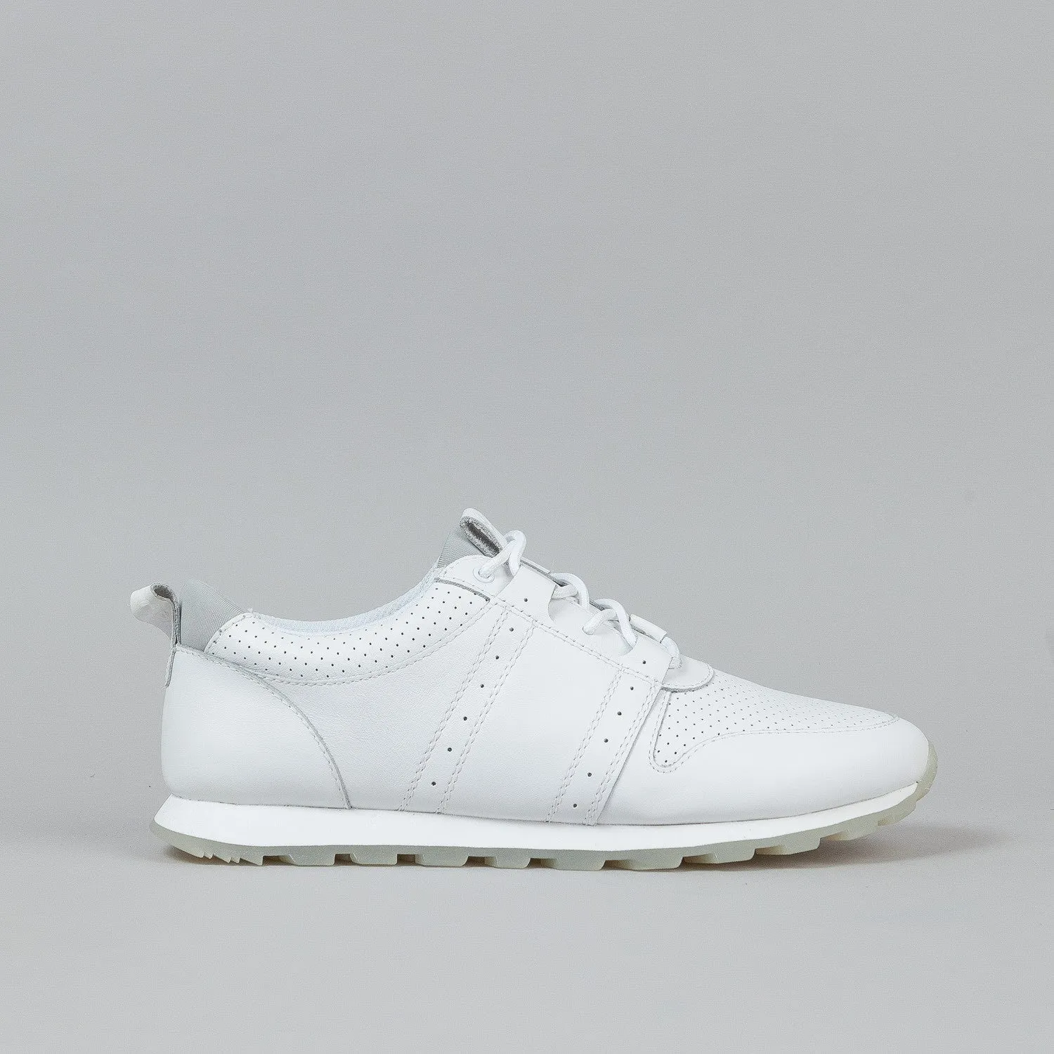 Clae Mills Shoes - White Tumbled Leather