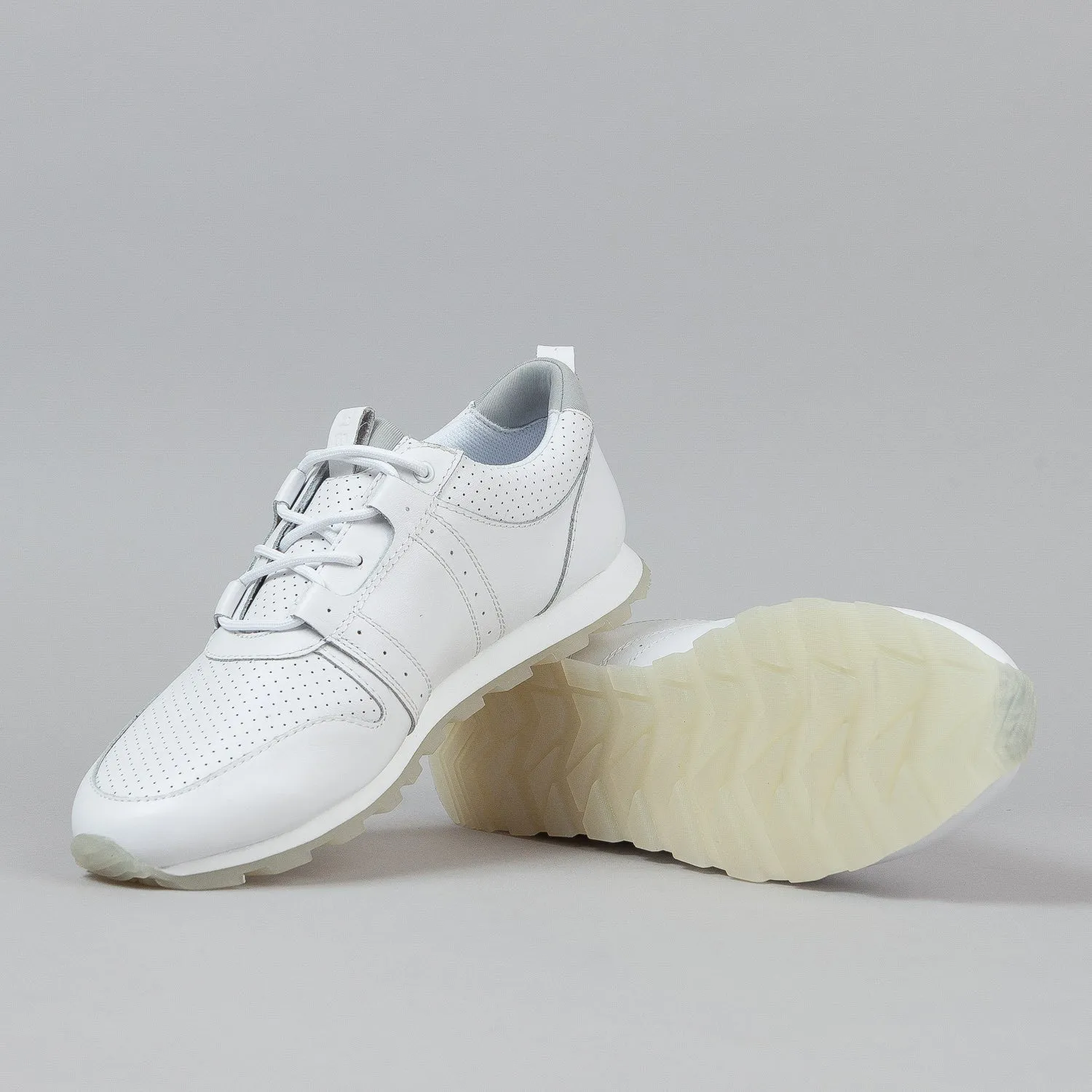 Clae Mills Shoes - White Tumbled Leather