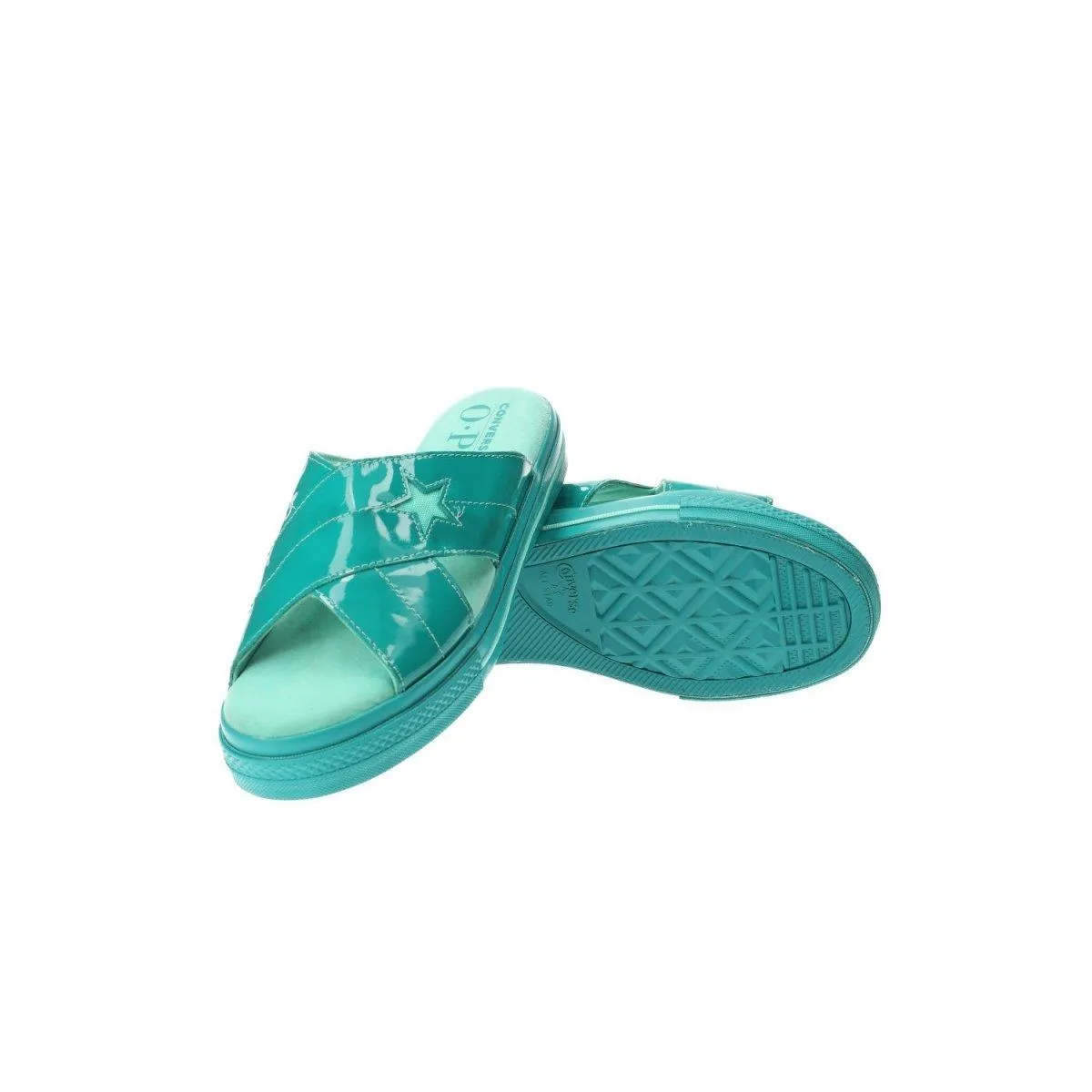 Converse Opi X One Star 'Dance Party' Flat Sandals Fabric Green Colour For Women