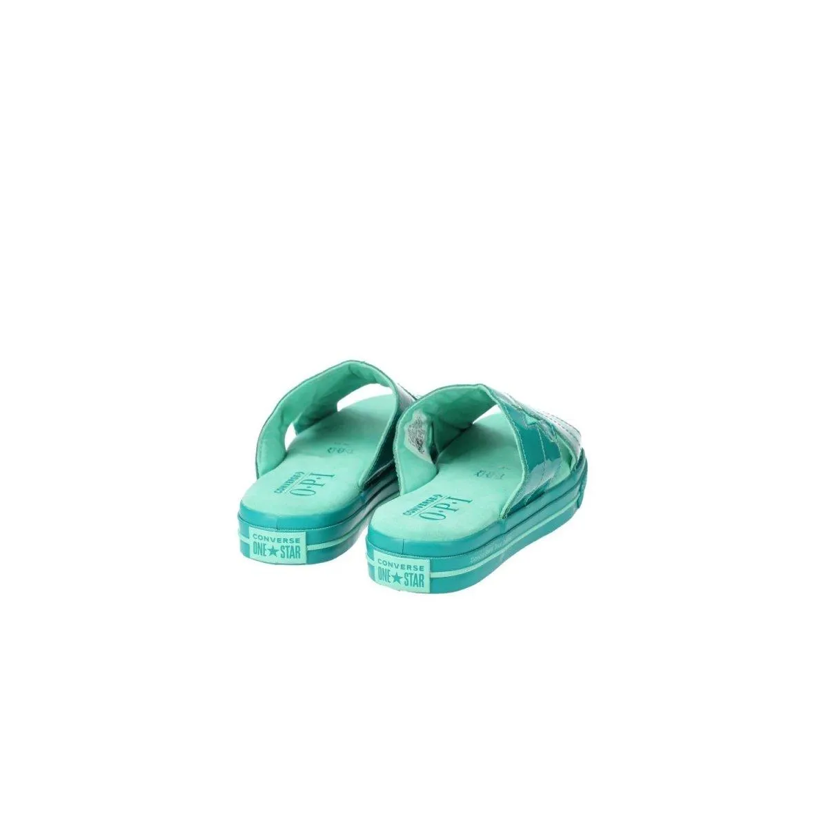 Converse Opi X One Star 'Dance Party' Flat Sandals Fabric Green Colour For Women