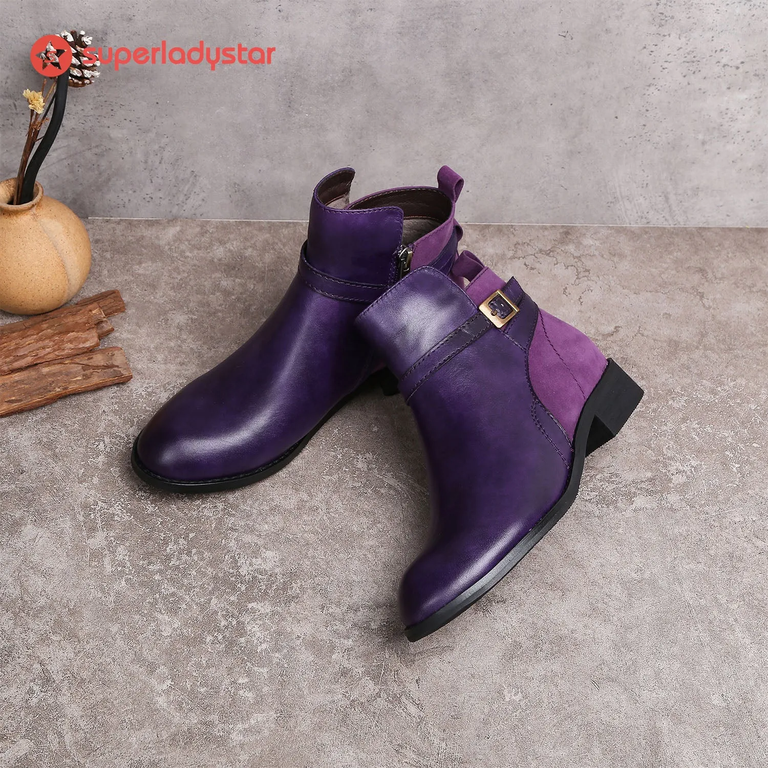 Cozy Leather Flat Boots