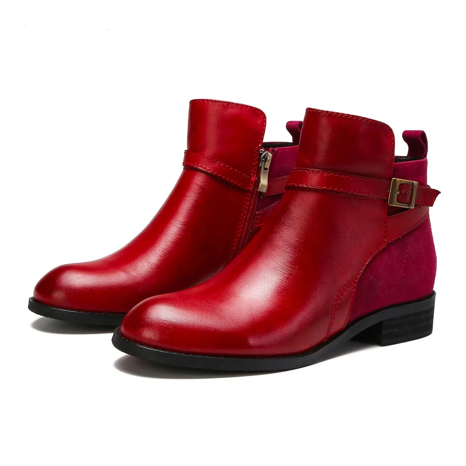 Cozy Leather Flat Boots