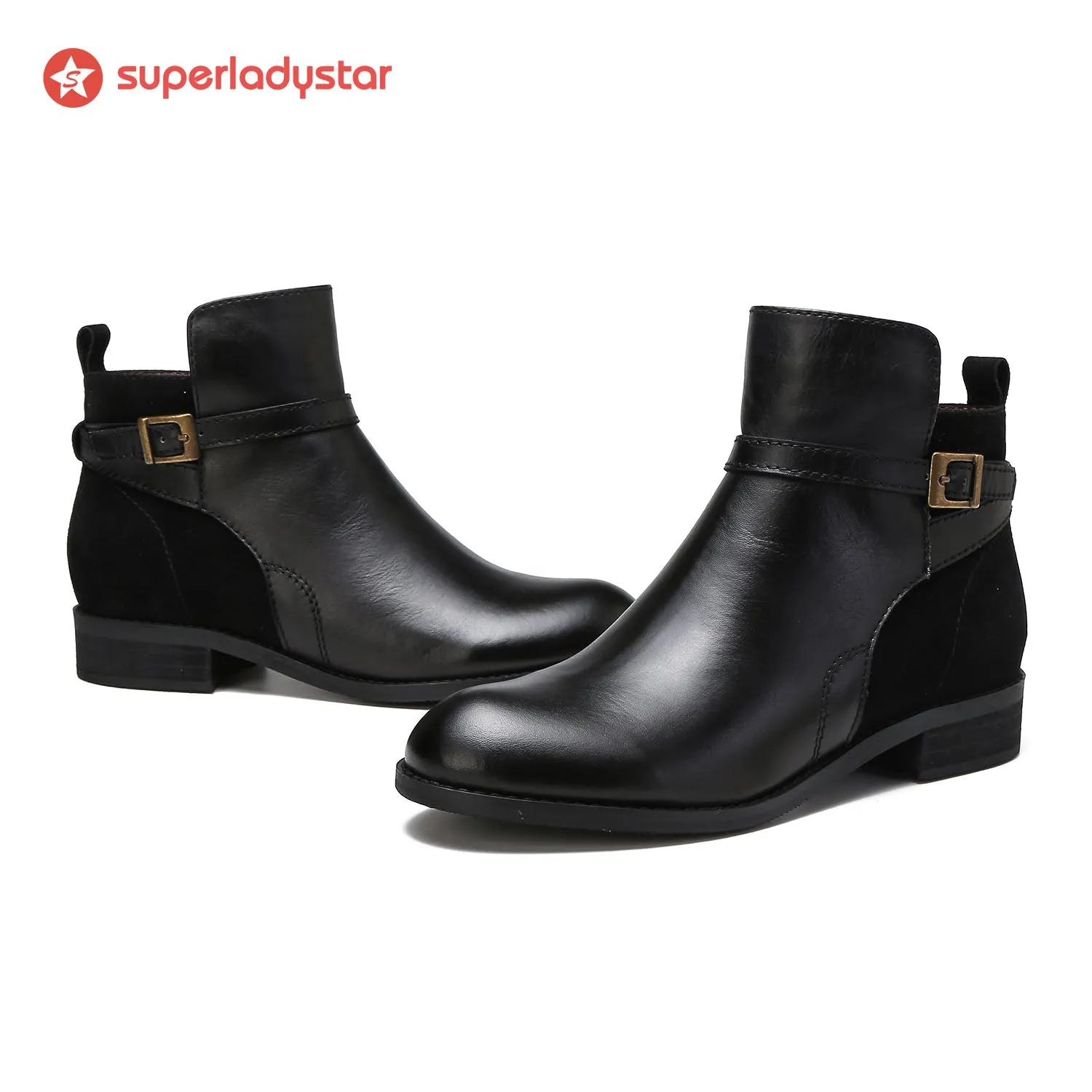 Cozy Leather Flat Boots