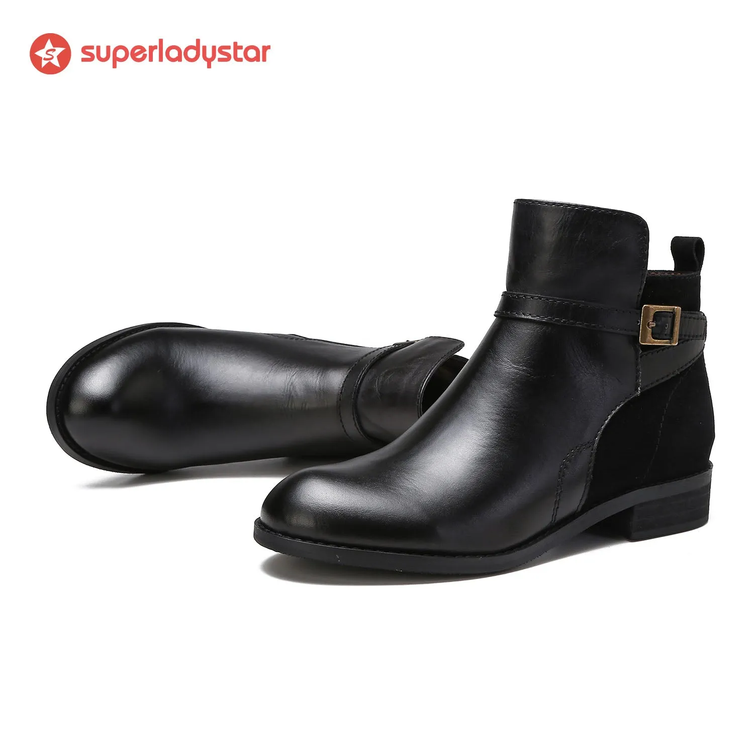 Cozy Leather Flat Boots
