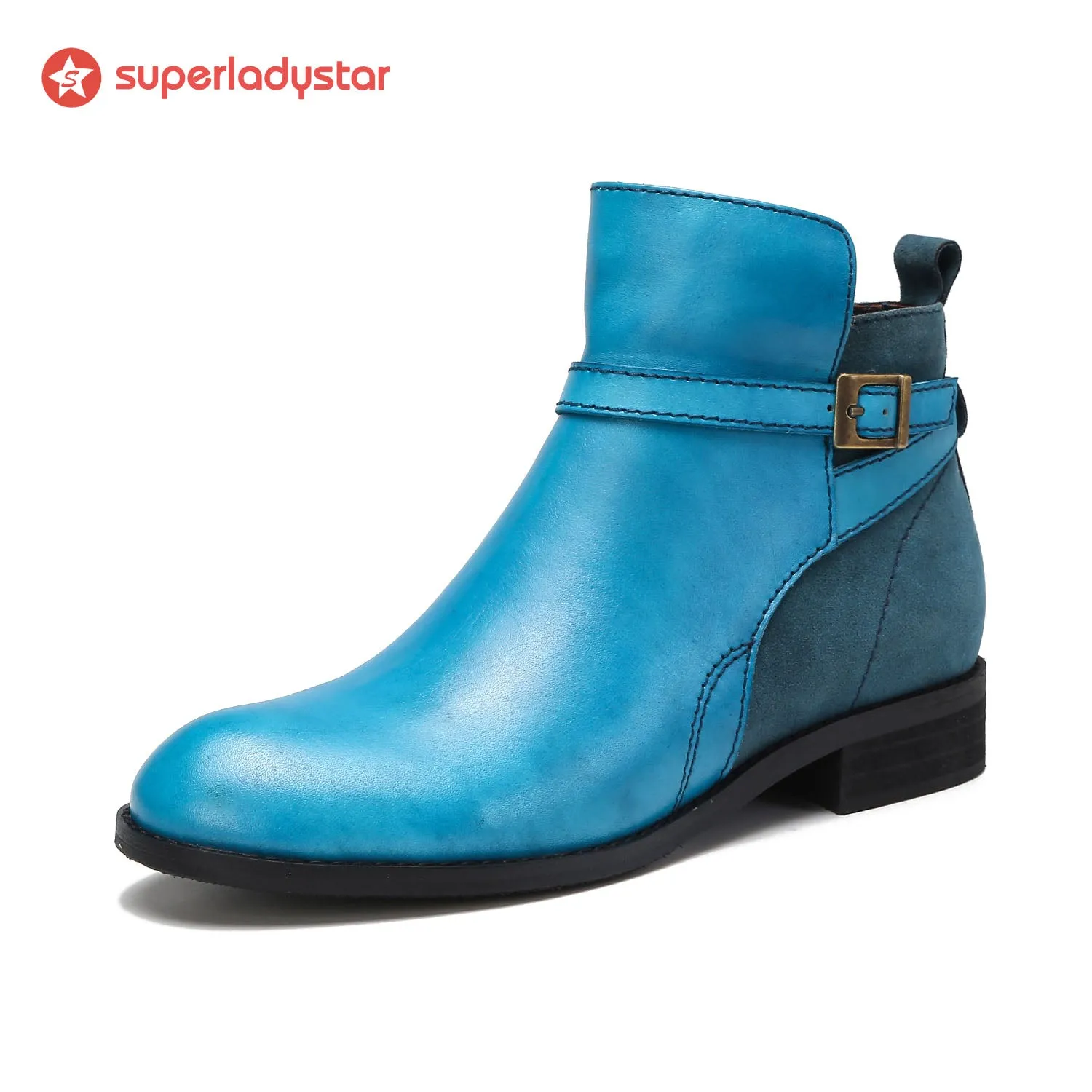 Cozy Leather Flat Boots