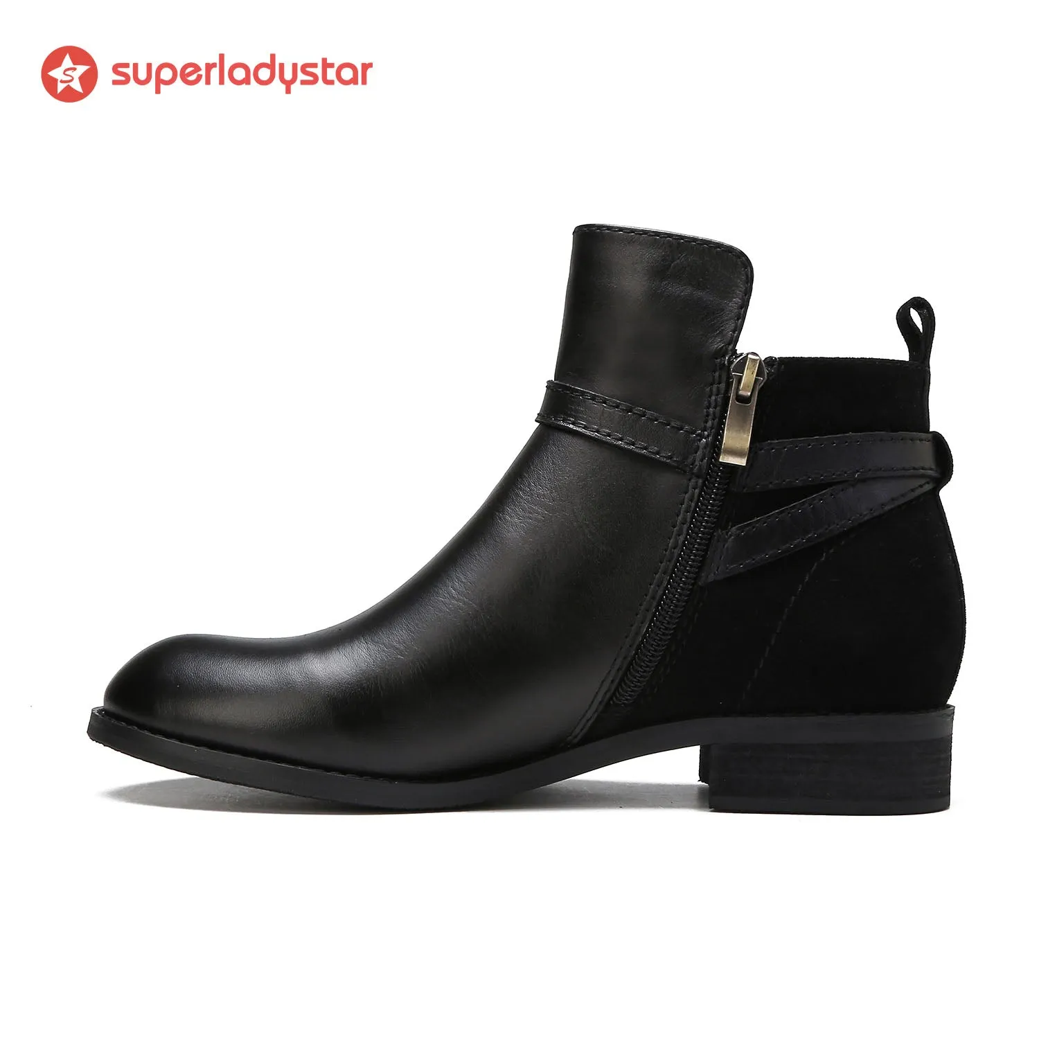 Cozy Leather Flat Boots