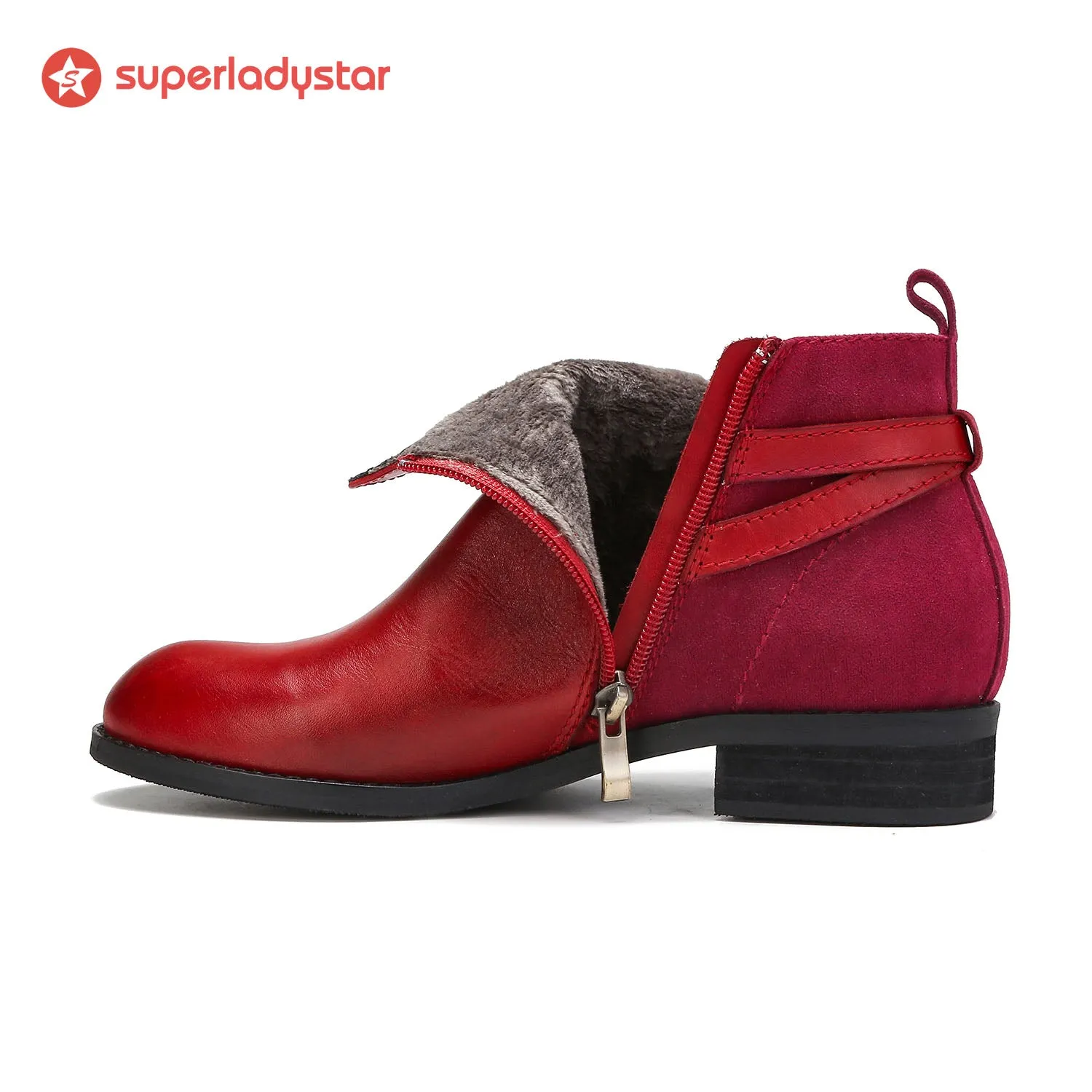 Cozy Leather Flat Boots