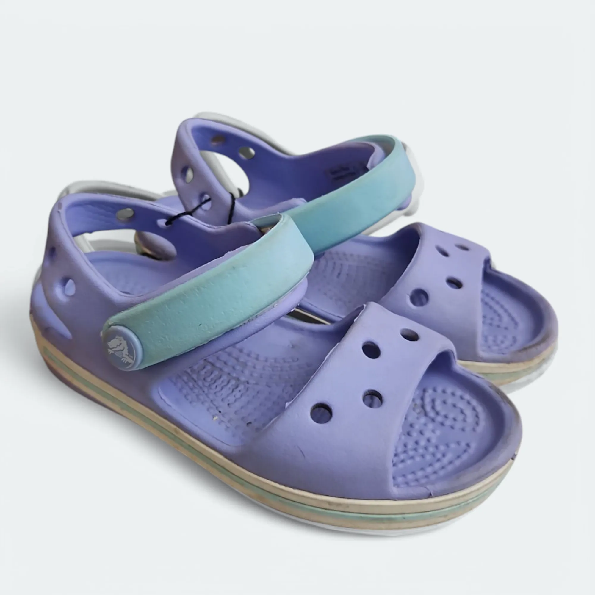 Crocs sz 7 purple sandals , Shoes 7 (Walkers:12-24 mth)