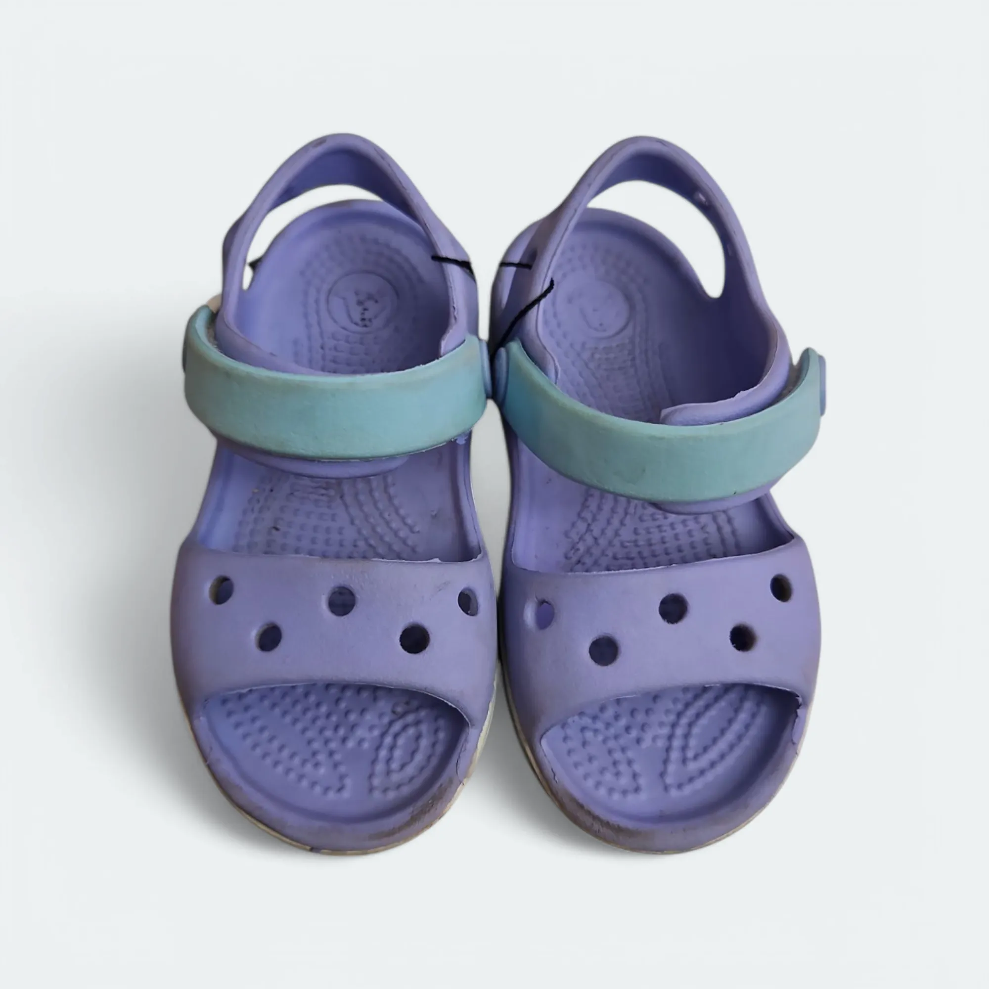 Crocs sz 7 purple sandals , Shoes 7 (Walkers:12-24 mth)